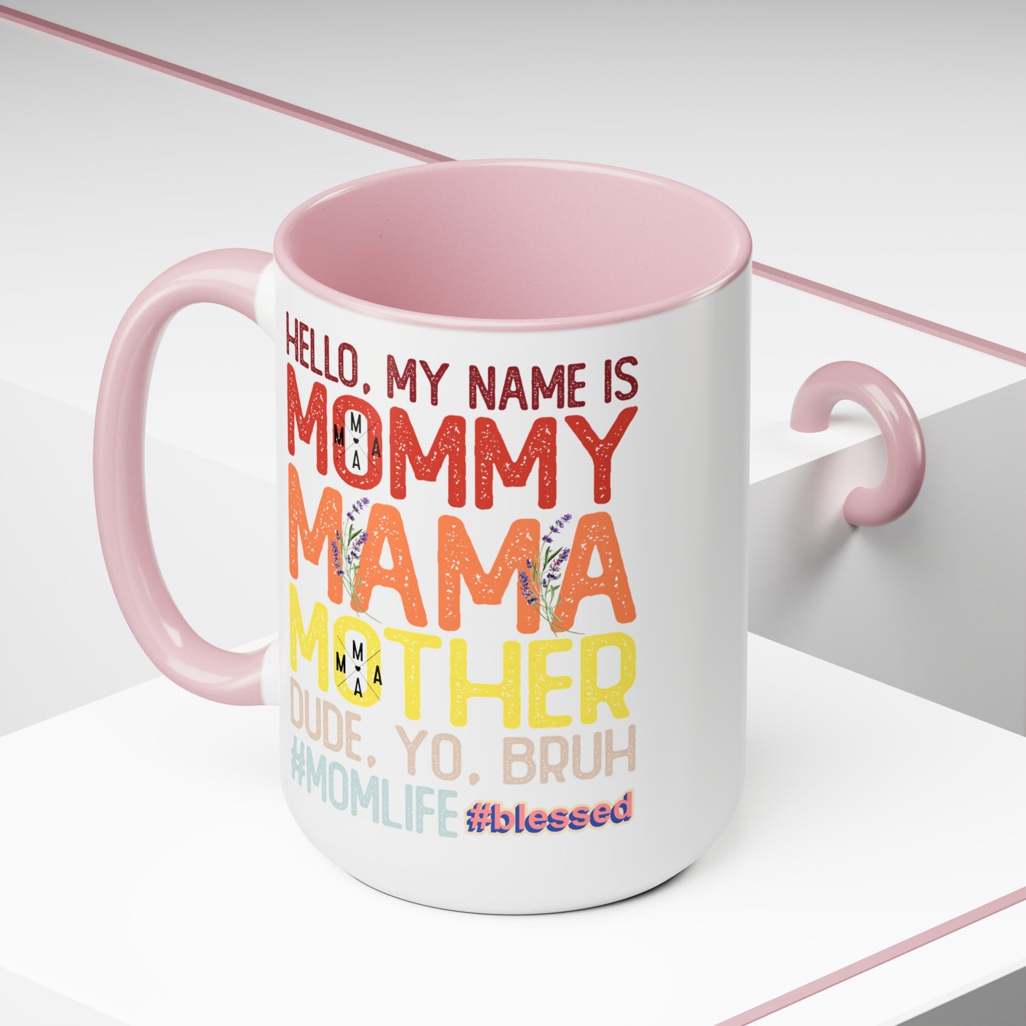 Happy Mother's dayTow-Tone Coffee Mug.15oz, Gift for mom, Mama's Coffee Mug