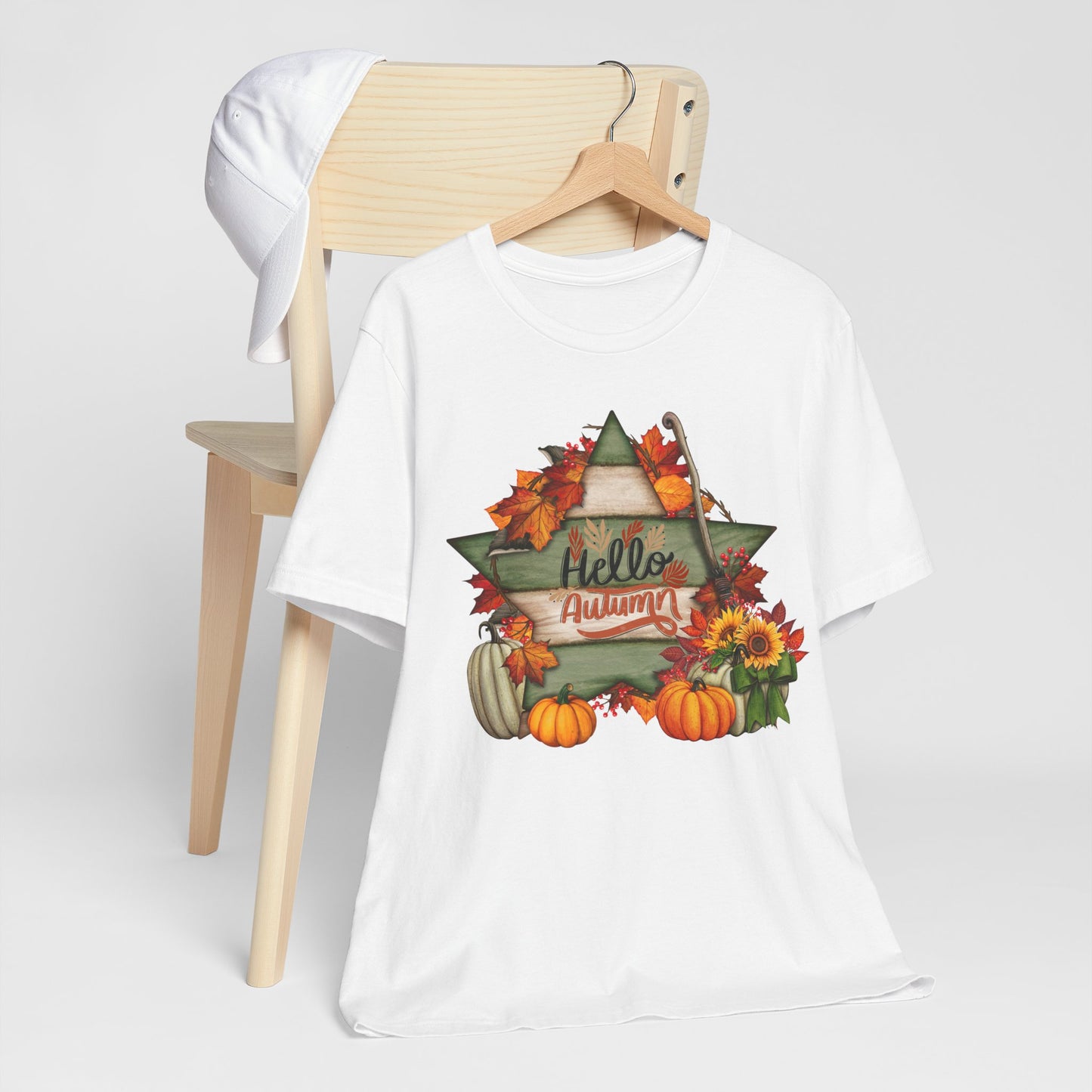 Hello Autumn Thanksgiving T-shirt, Happy thanksgiving 2024 T-shirt, Thanksgiving Gift,Turkey Shirt, Family Thanksgiving, Holiday Outfit.