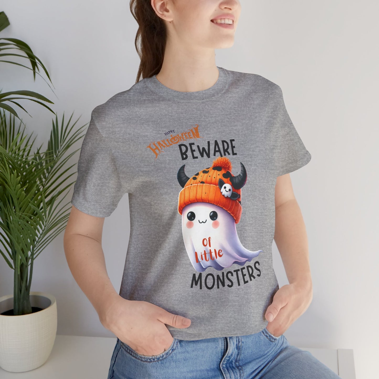 Beware Of Little Monsters T-shirt, Happy Halloween Skeleton T-shirt, Happy Halloween T-shirt, Trick Or Treat T-shirt, Halloween T-shirt, Cool Halloween T-shirt, Spooky T-shirt,