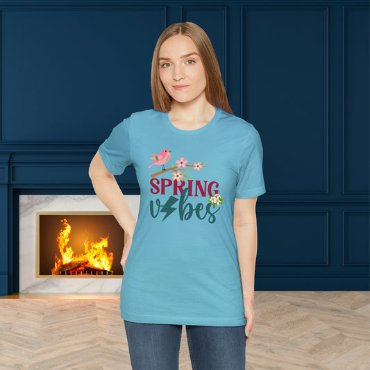 Spring Unisex T-shirt, Spring Vibes Trendy Shirt.