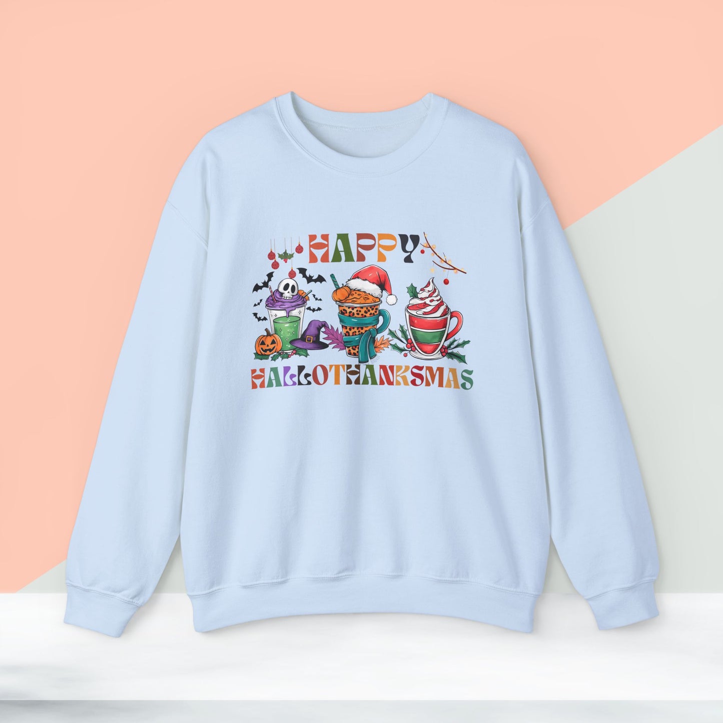 Happy Hellothanksmas Sweatshirt, HappyThanksgiving Sweatshirt - Unisex Heavy Blend, Happy Thanksgiving2024 Sweatshirt, Thanksgiving Gift, Festive Sweatshirt.