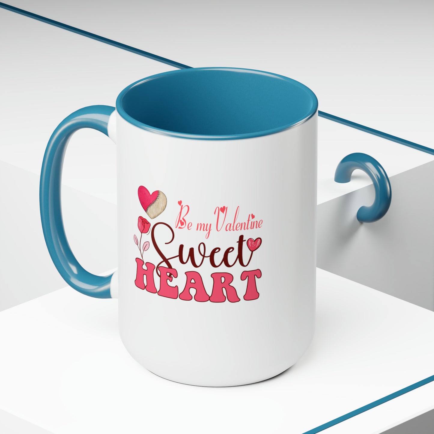 Happy valentines day Two-Tone Coffee Mugs, 15oz