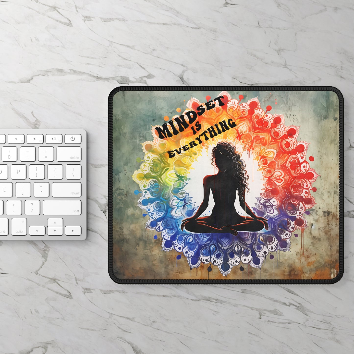 Mindset Is Everything Yoga Mouse Pad,Unique Gift For Meditation And Yoga Lover, Cute Yoga Mouse Pad, Mindful Yoga Gift, Yoga lover Mouse Pad, Yoga Instructor Gift, Gift For Yoga lovers, Gift For Yogi.