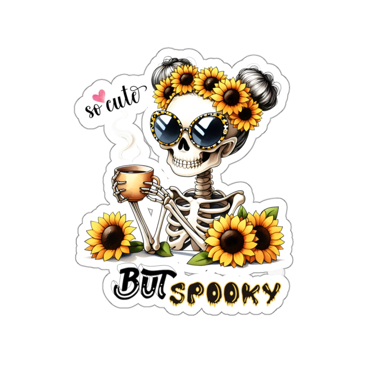 So Cute But Spooky Kiss-Cut Stickers, Spooky Kiss-Cut Stickers, Happy Halloween Kiss-Cut Stickers, Spooky Season Kiss-Cut Stickers, Cute Cat Halloween Kiss-Cut Stickers.