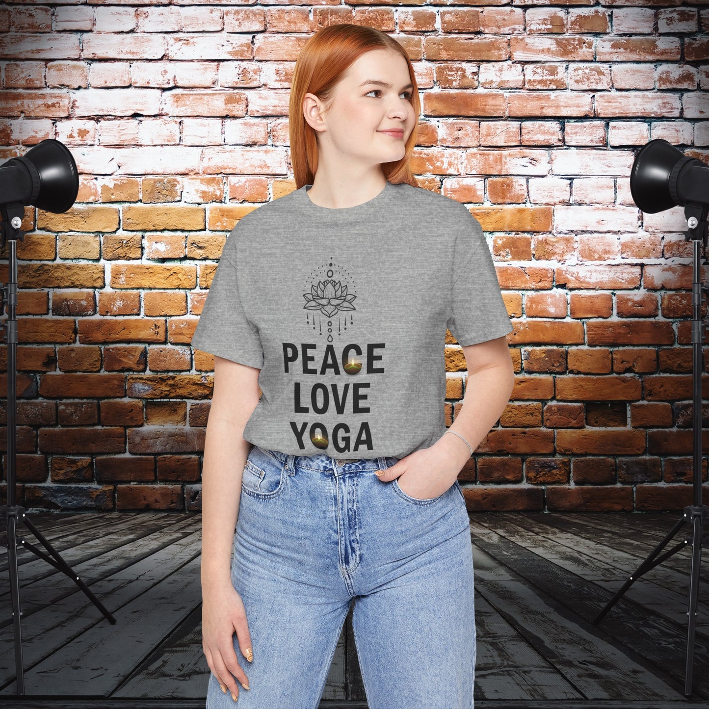 Peace Love Yoga T-Shirt, Cute Yoga workout Shirt, Yoga lovers T-shirt, Yoga Instructor Gift, Gym shirt, Gift For Yoga lover, Gift For Yogi.