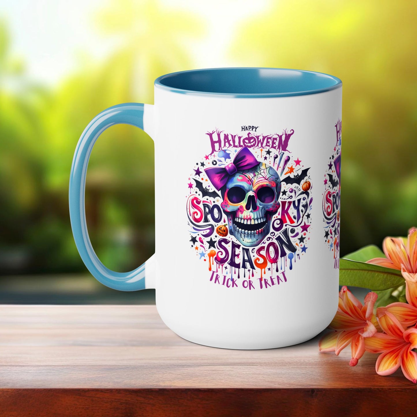 Spooky Season Halloween Coffee Mug, Halloween Coffee Mug, Trick or Treat Halloween Coffee Mug, Cute Skeleton Coffee Mug, Spooky Vibes Halloween Coffee Mug.