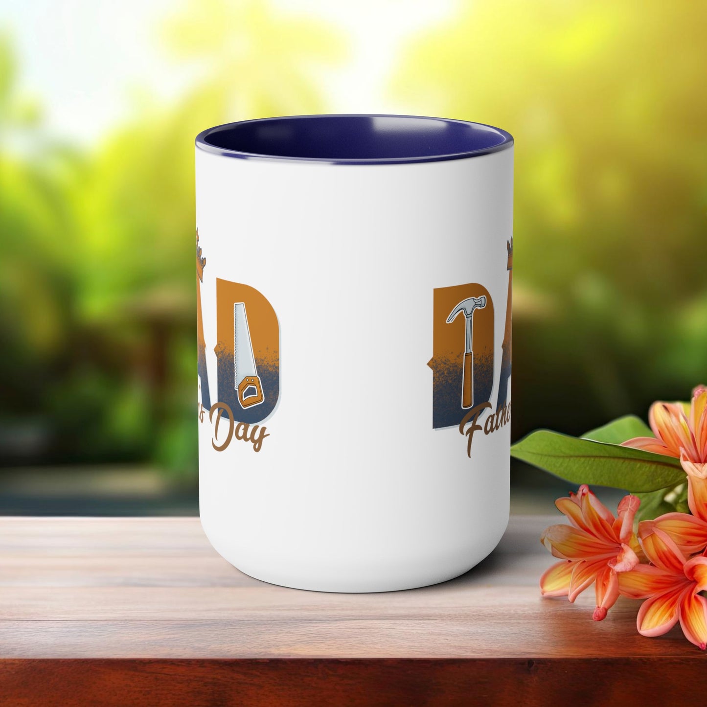 Happy father's dayTow-Tone Coffee Mug.15oz, Gift for Dad, Daddy's Coffee Mug