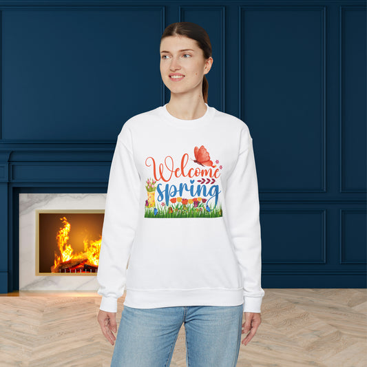 Welcome Spring Unisex Crewneck Sweatshirt