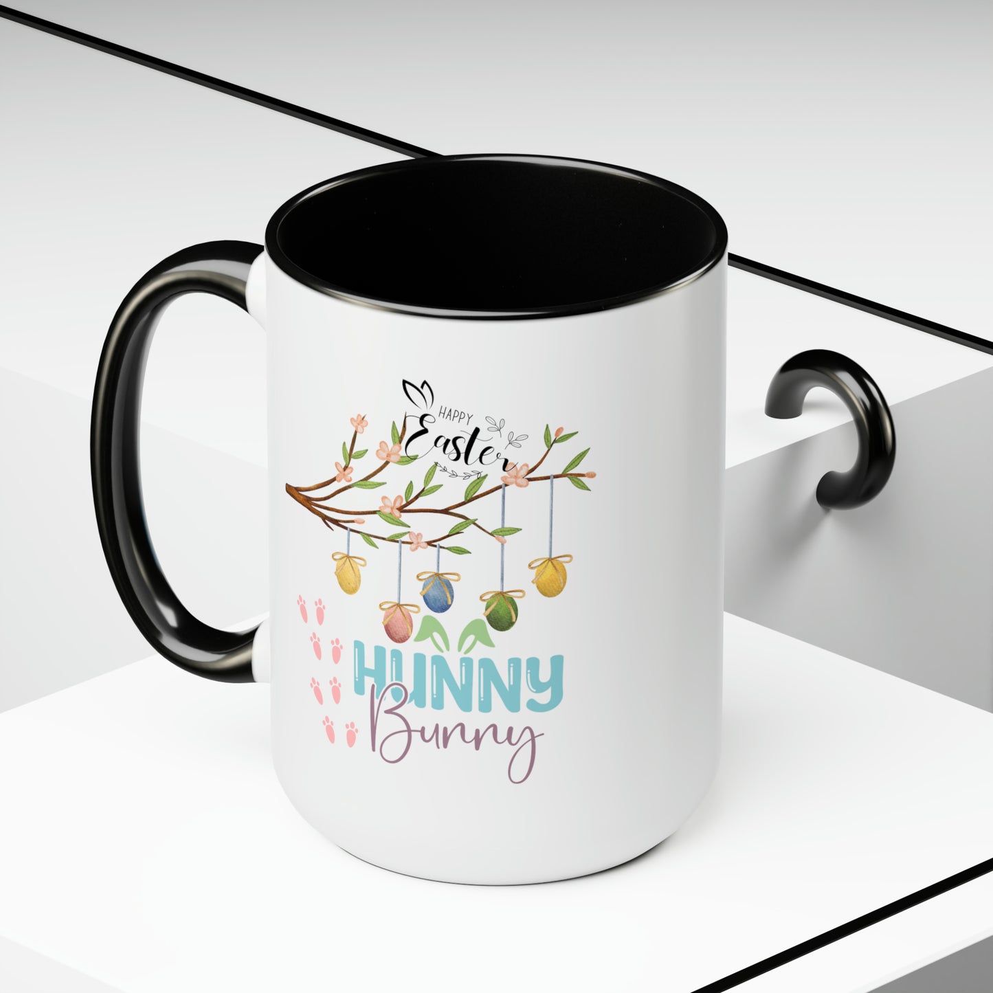 Hunny Bunny Two-Tone Coffee Mugs, 15oz