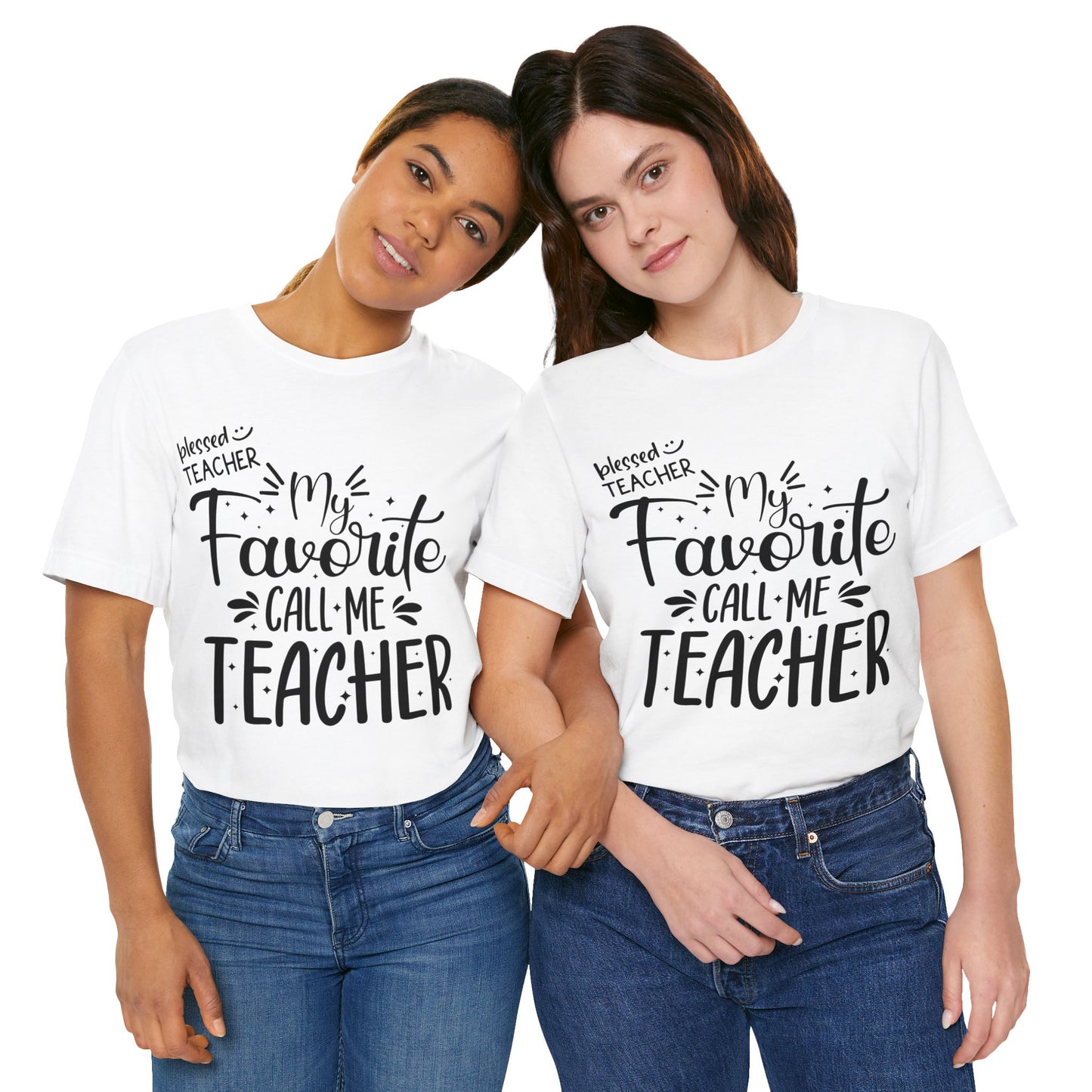 My Favorite Call Me Teacher T-shirt, Hello Teacher T-Shirt, Back To School T-Shirt, Teach Love Inspire Teacher Shirt, Teacher Back To school unisex jersey short sleeve.First Day Vibes T-Shirt.