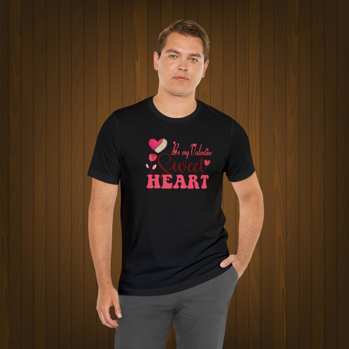 Happy valentines day Unisex Jersey Short Sleeve Tee