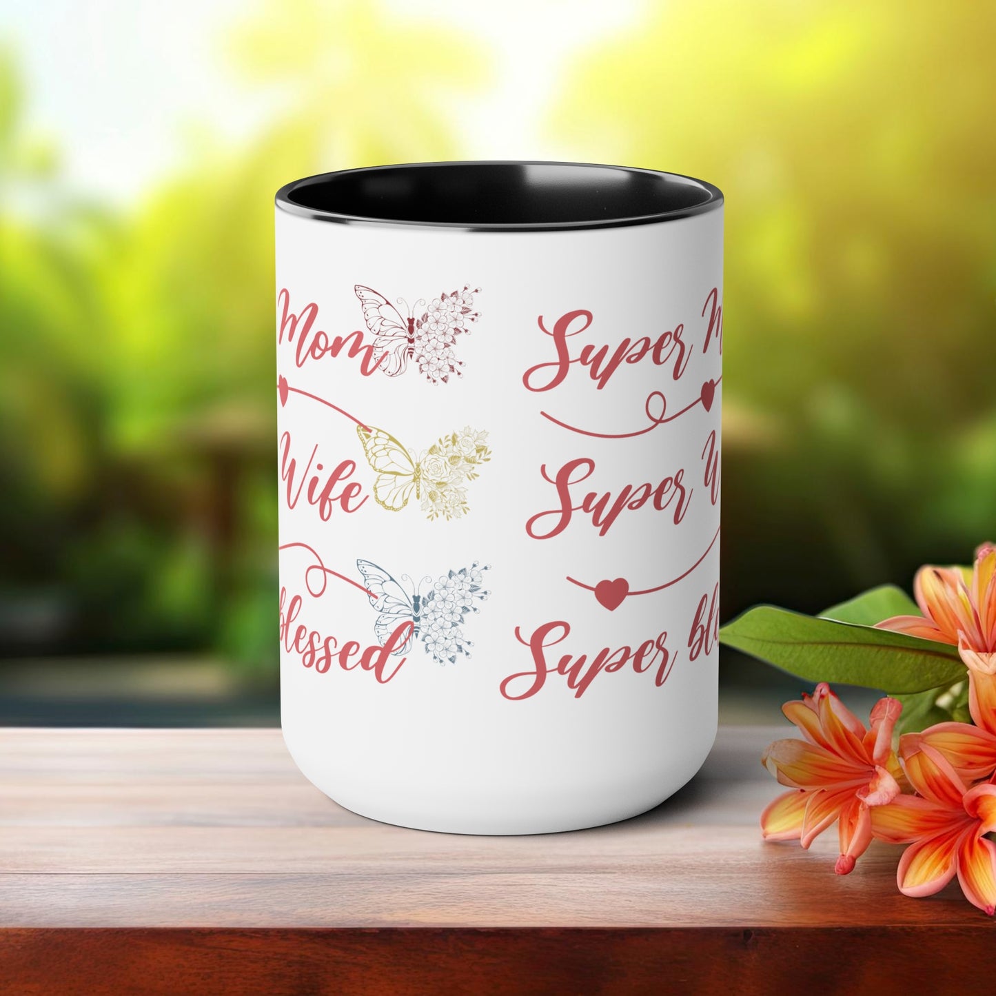 Happy Mother's dayTow-Tone Coffee Mug.15oz, Gift for mom, Mama's Coffee Mug