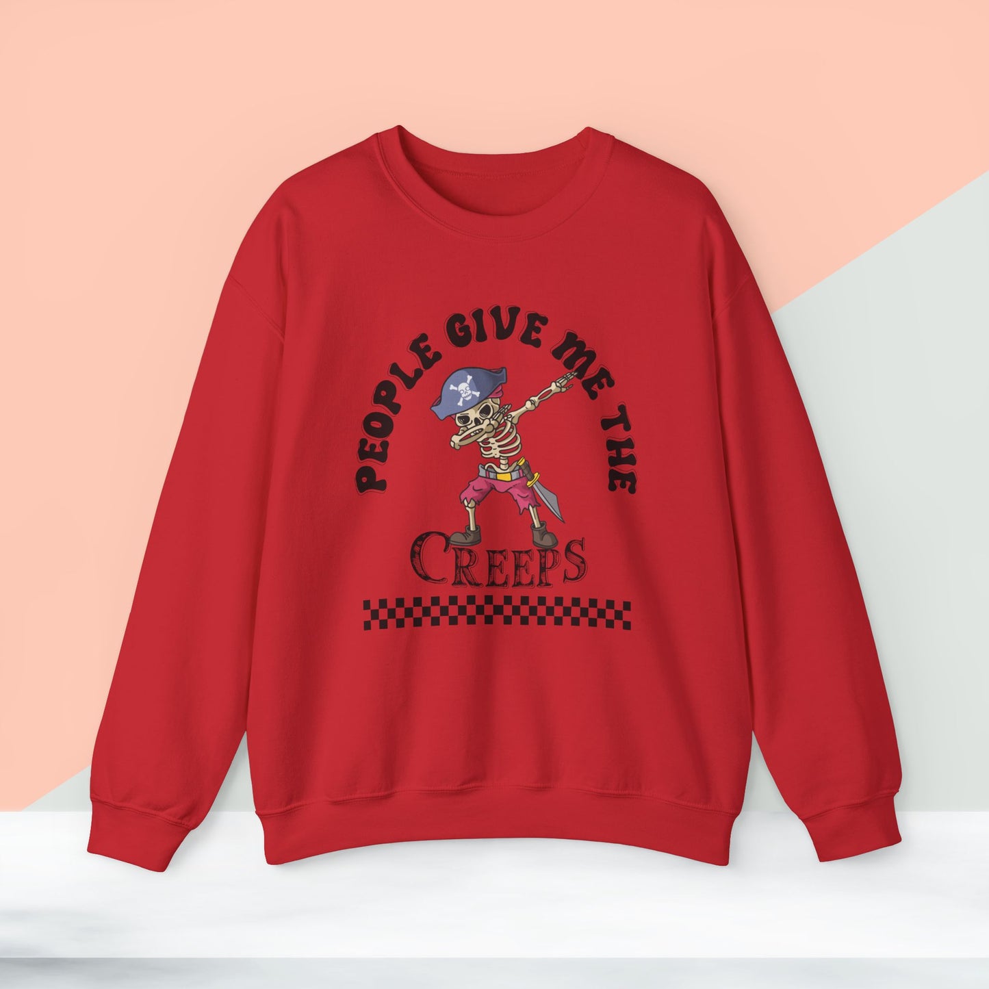 People Give Me The Creeps Sweatshirt, Happy Halloween Sweatshirt - Unisex Heavy Blend Crewneck, Halloween Sweatshirt, Cute Spooky Ghost sweatshirt.