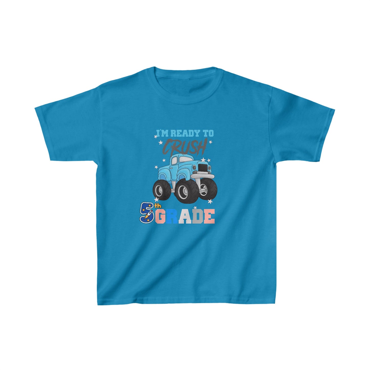 I Am Ready To Crush 5th Grade Back To School Kids Heavy Cotton™ Tee, Back to school Kids Shirt, 1st Day Of School Shirt, Back To School Cotton T-Shirt.
