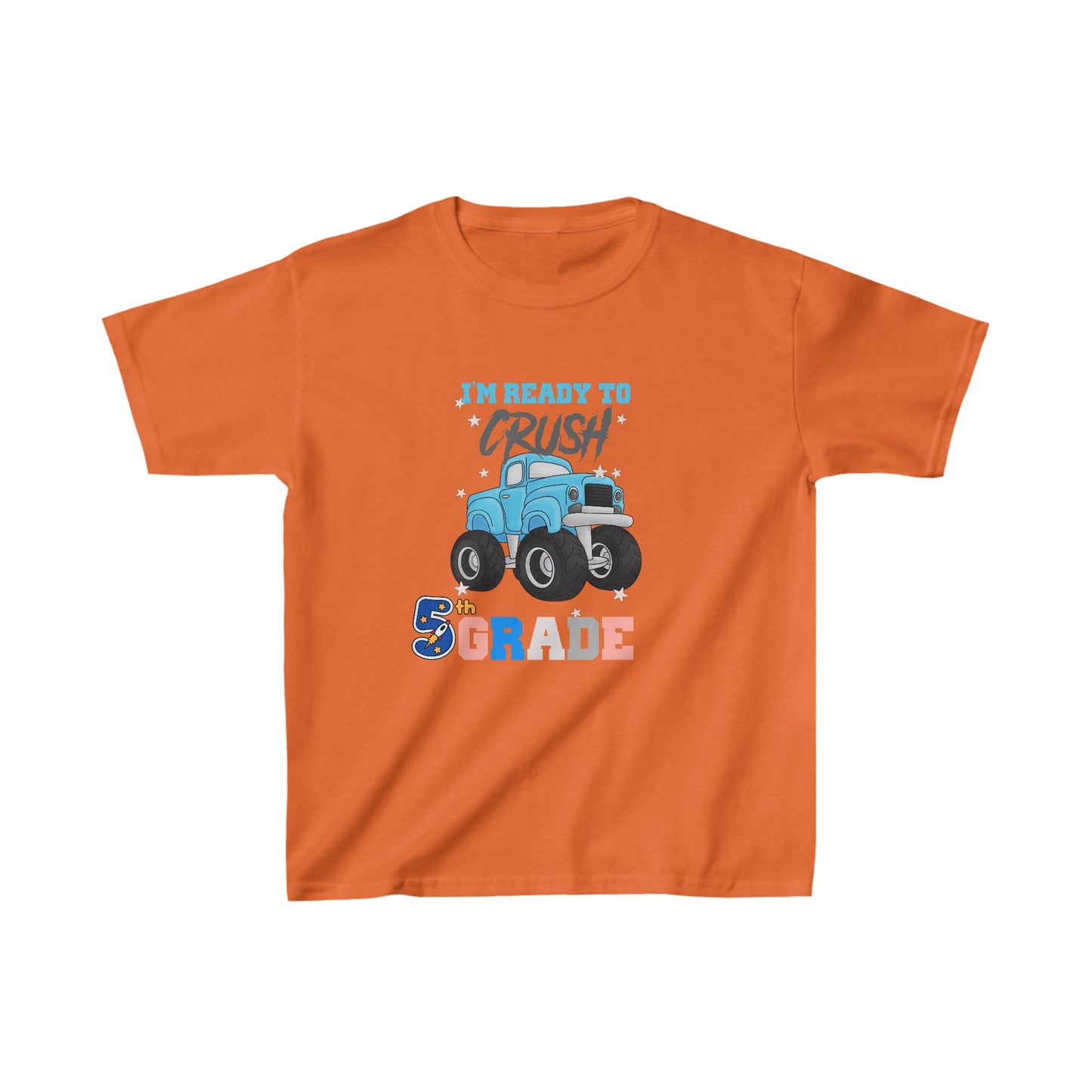 I Am Ready To Crush 5th Grade Back To School Kids Heavy Cotton™ Tee, Back to school Kids Shirt, 1st Day Of School Shirt, Back To School Cotton T-Shirt.