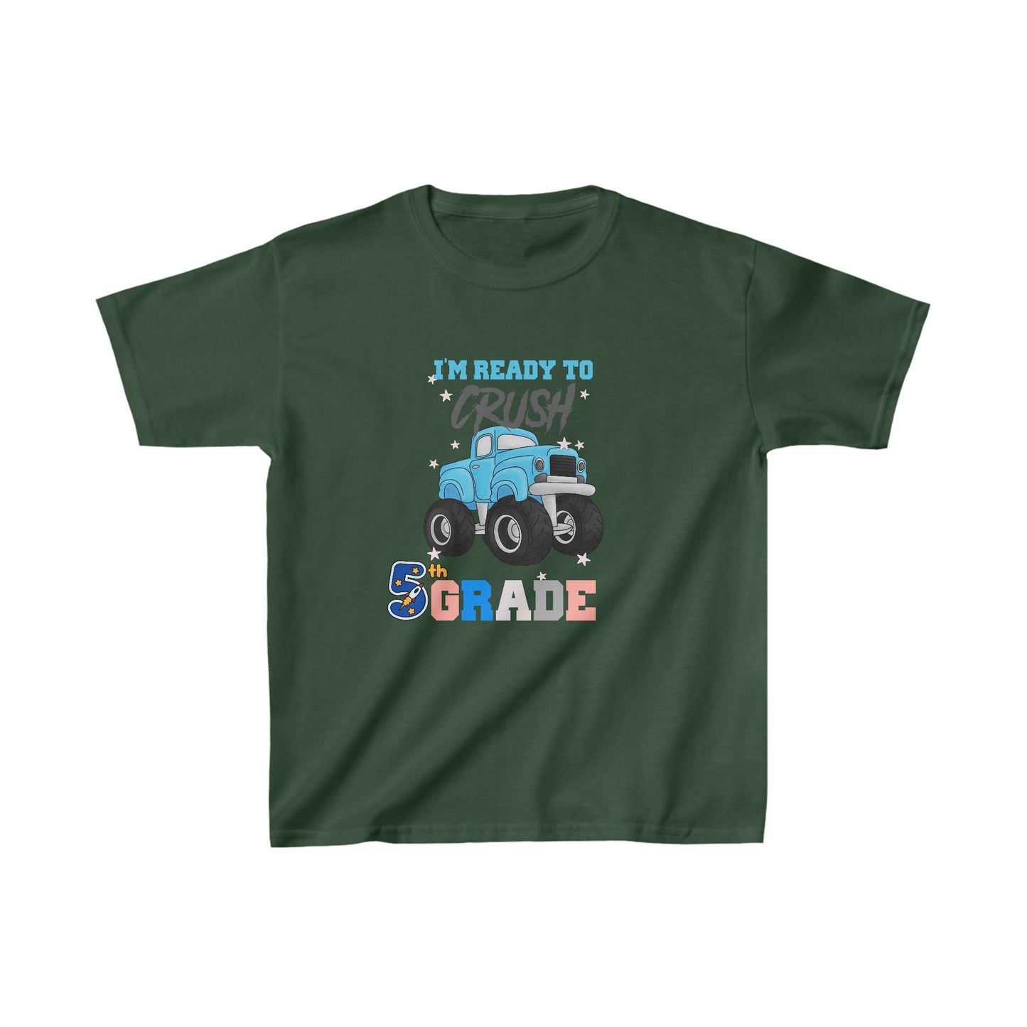 I Am Ready To Crush 5th Grade Back To School Kids Heavy Cotton™ Tee, Back to school Kids Shirt, 1st Day Of School Shirt, Back To School Cotton T-Shirt.