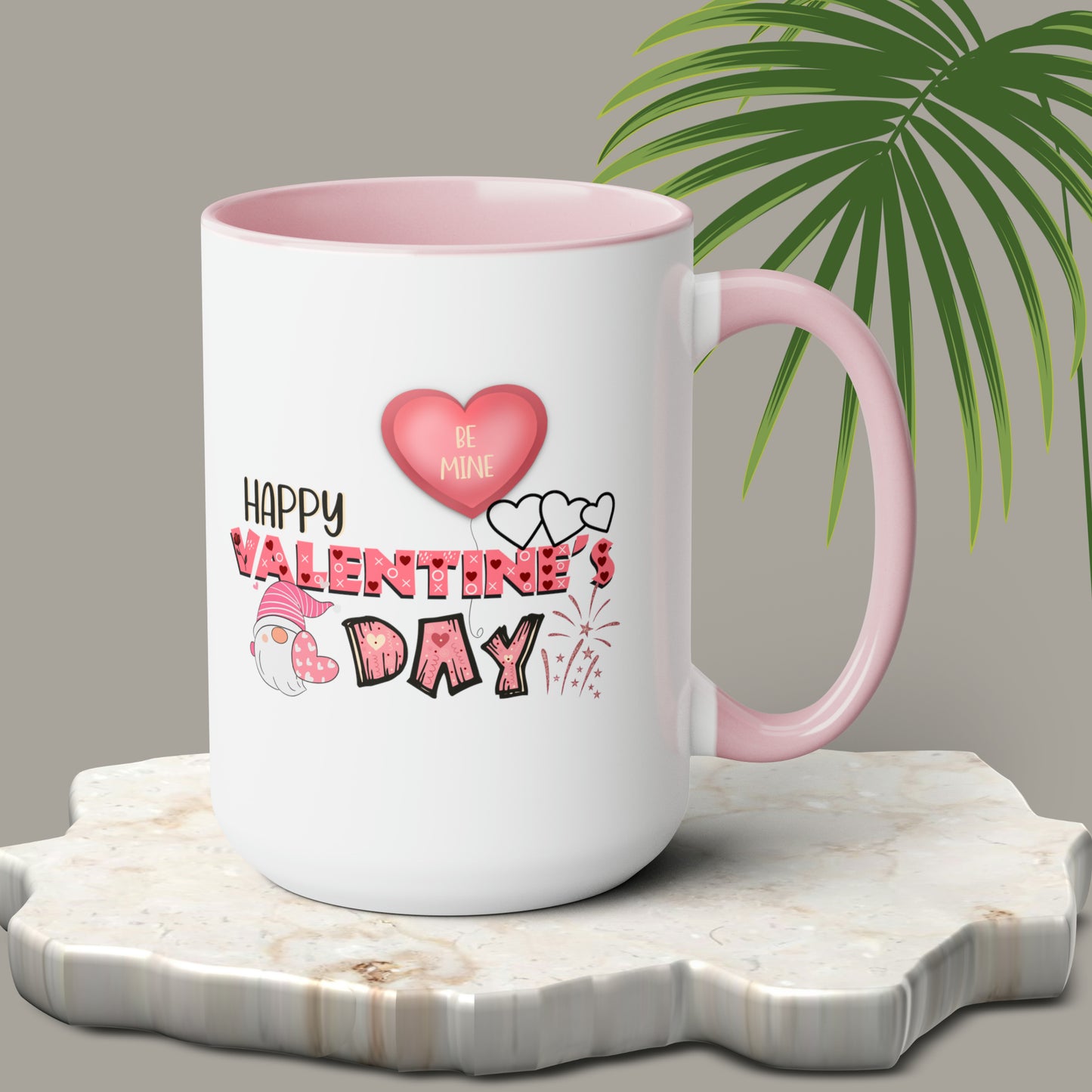 Happy valentines day Two-Tone Coffee Mugs, 15oz