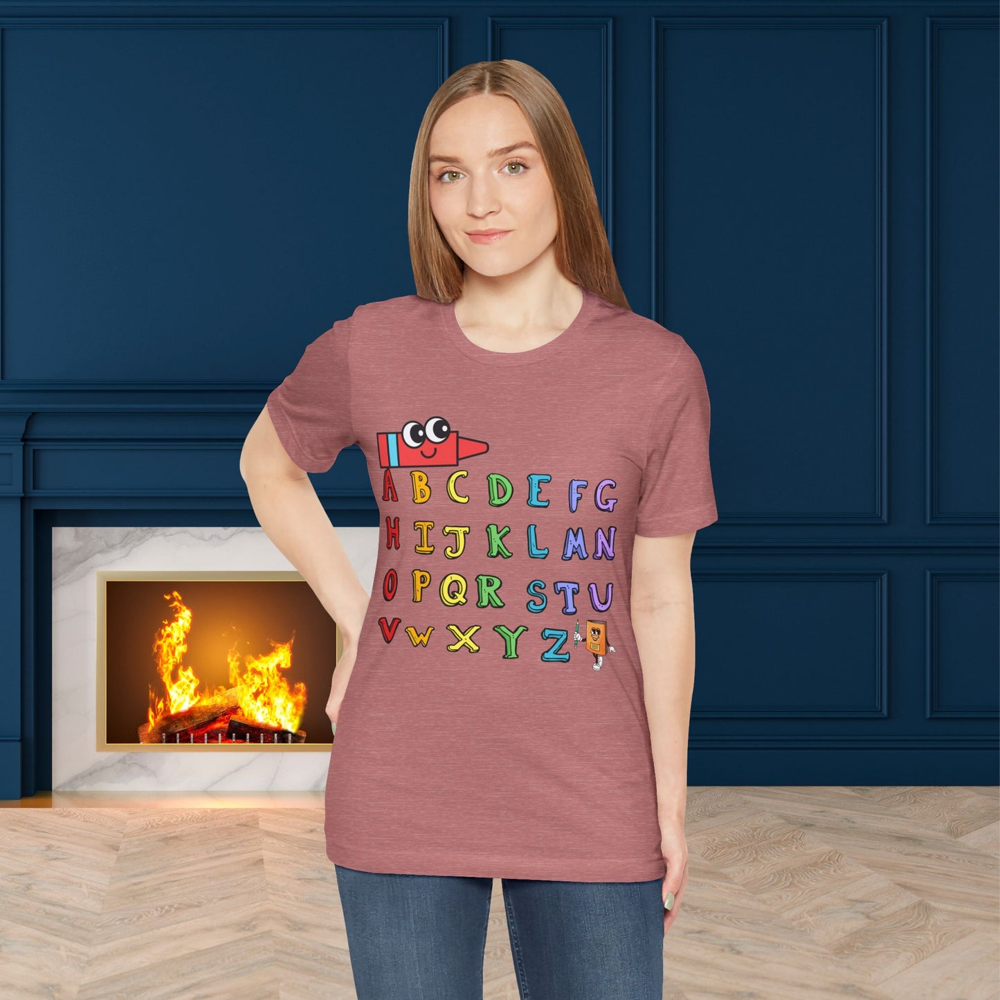 ABC Back To School T-Shirt, Love Teach Inspire T-Shirt, Back To School T-Shirt, Teacher Back To school unisex jersey short sleeve.First Day Vibes T-Shirt.