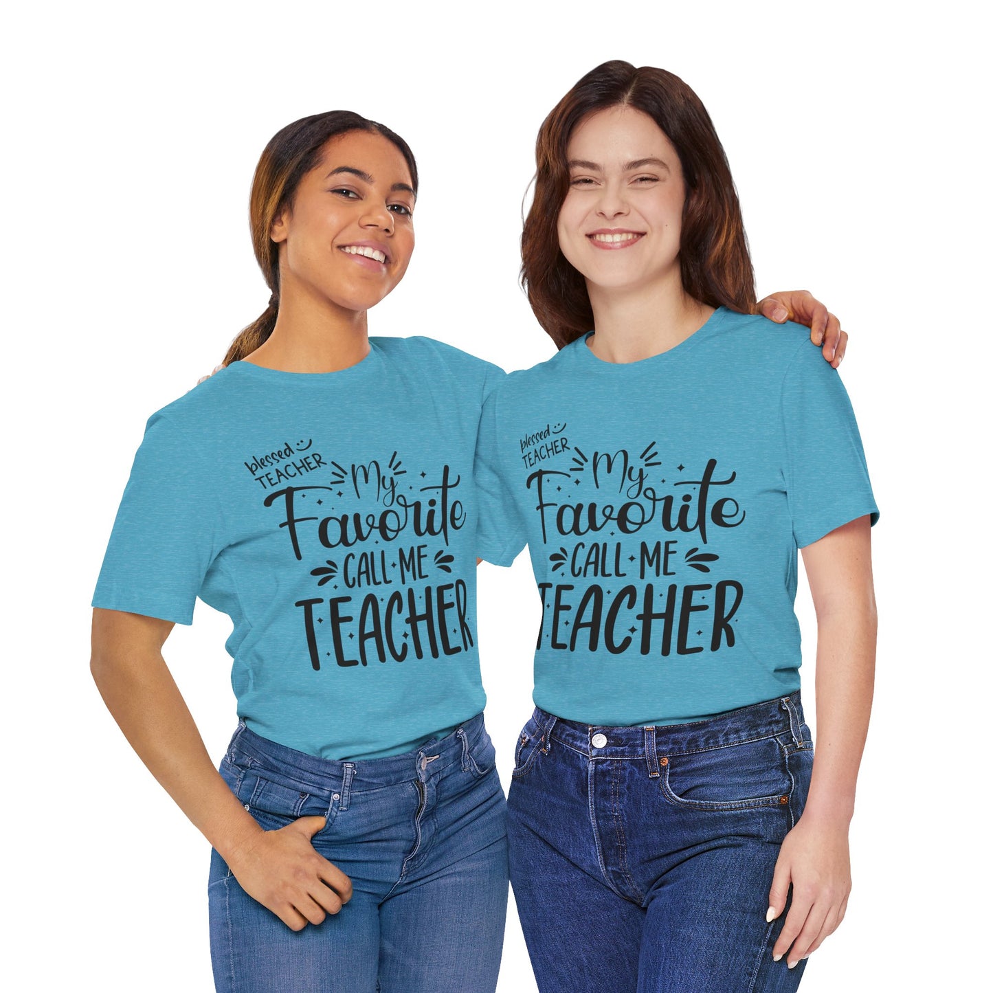My Favorite Call Me Teacher T-shirt, Hello Teacher T-Shirt, Back To School T-Shirt, Teach Love Inspire Teacher Shirt, Teacher Back To school unisex jersey short sleeve.First Day Vibes T-Shirt.