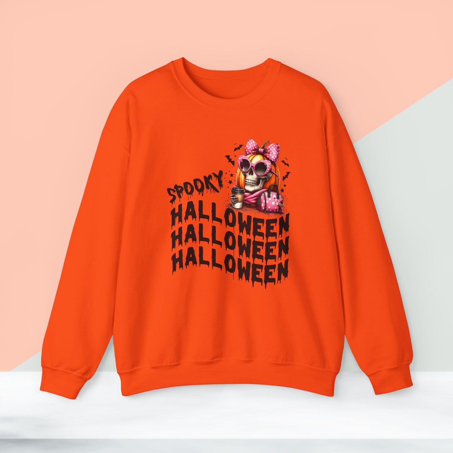 Happy Halloween Sweatshirt, Happy Halloween Sweatshirt - Unisex Heavy Blend Crewneck, Halloween Sweatshirt, Cute Spooky Ghost sweatshirt.