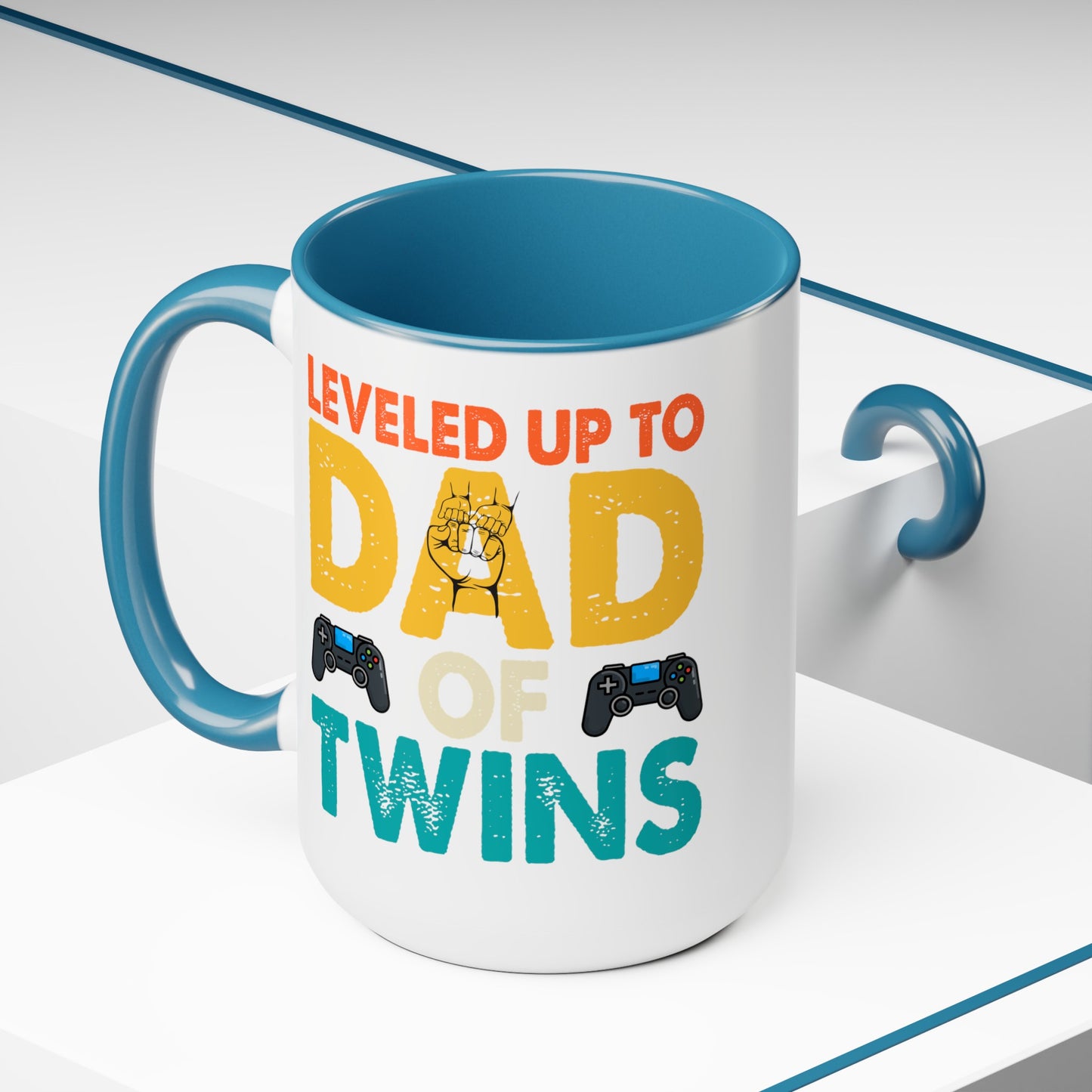 Happy father's dayTwo-Tone Coffee Mug.15oz, Gift for Dad, Daddy's Coffee Mug