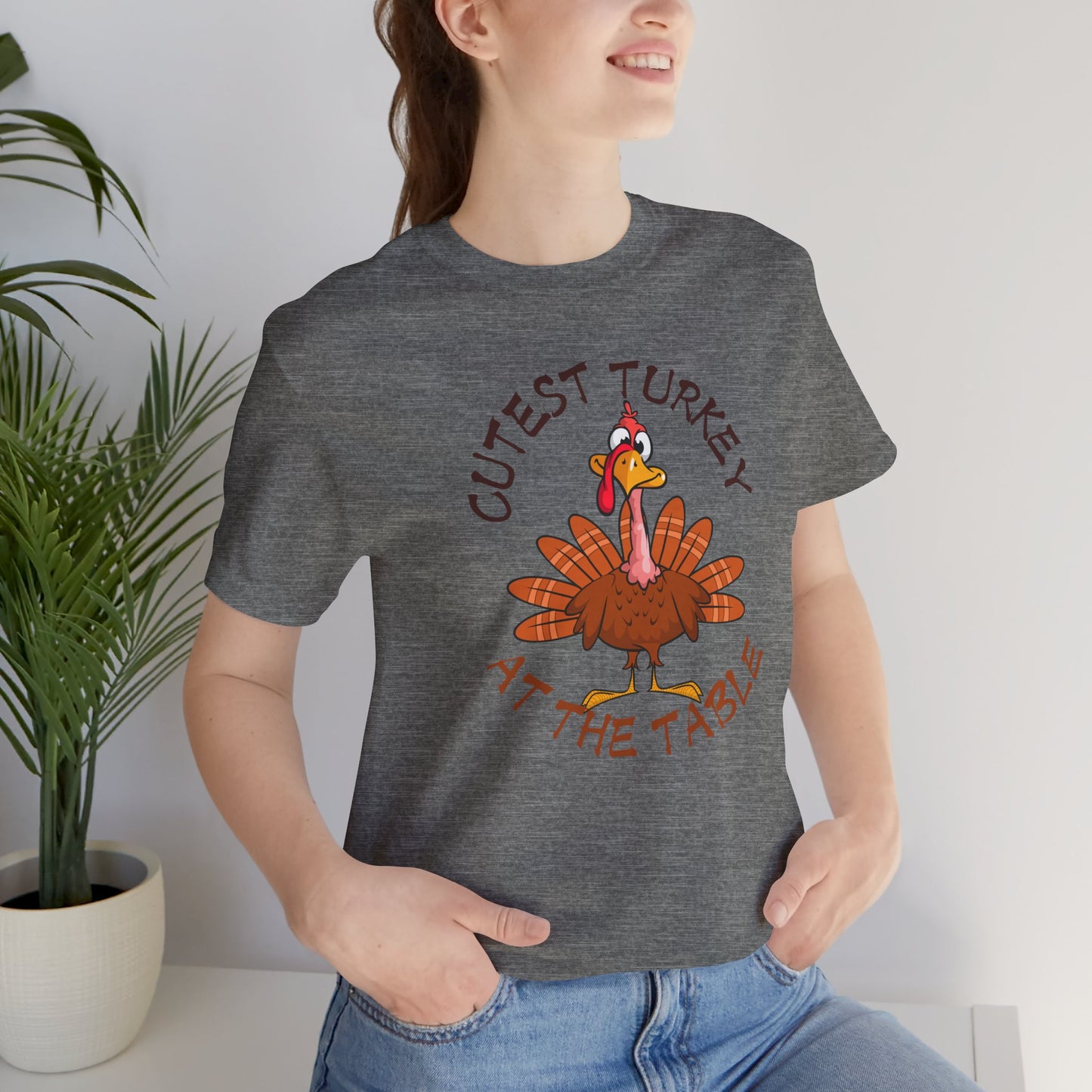 Cutest Turkey At The Table T-shirt, Happy Thanksgiving T-shirt, Happy thanksgiving 2024 T-shirt, Thanksgiving Gift,Turkey Shirt, Family Thanksgiving, Holiday Outfit.