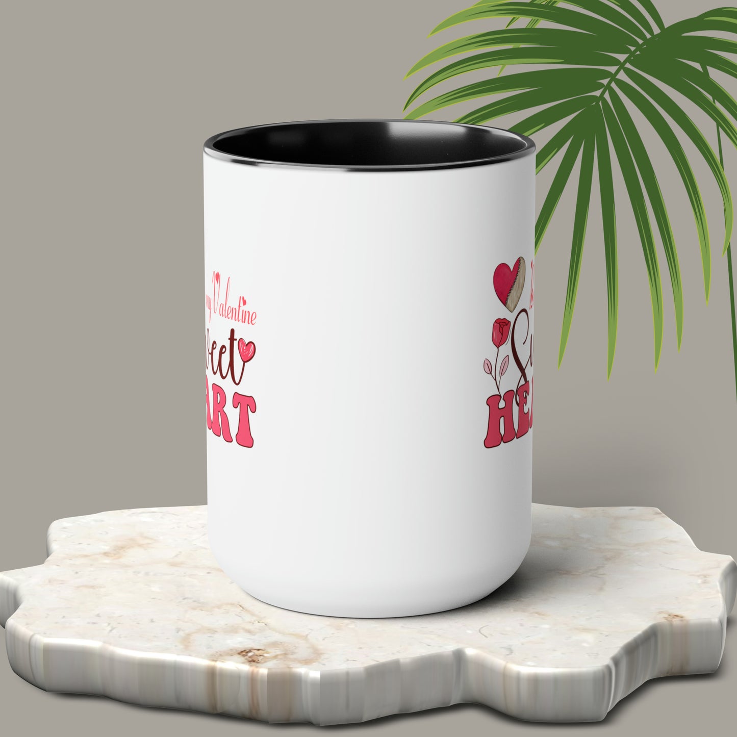 Happy valentines day Two-Tone Coffee Mugs, 15oz