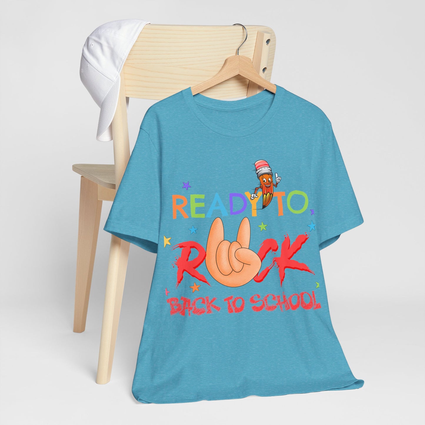 Ready To Rock T-Shirt, Back To School T-Shirt, Teach Love Inspire Teacher Shirt, Teacher Back To school unisex jersey short sleeve.First Day Vibes T-Shirt.