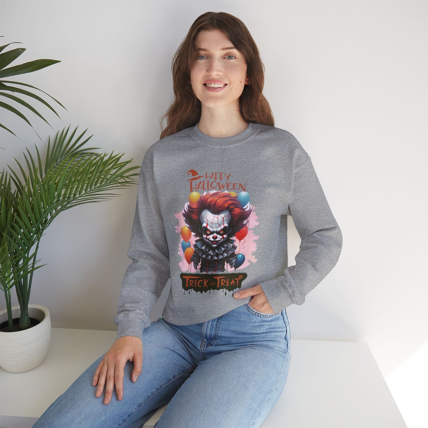 Happy Halloween Sweatshirt, Happy Halloween Sweatshirt - Unisex Heavy Blend Crewneck, Halloween Sweatshirt, Cute Spooky Ghost sweatshirt.