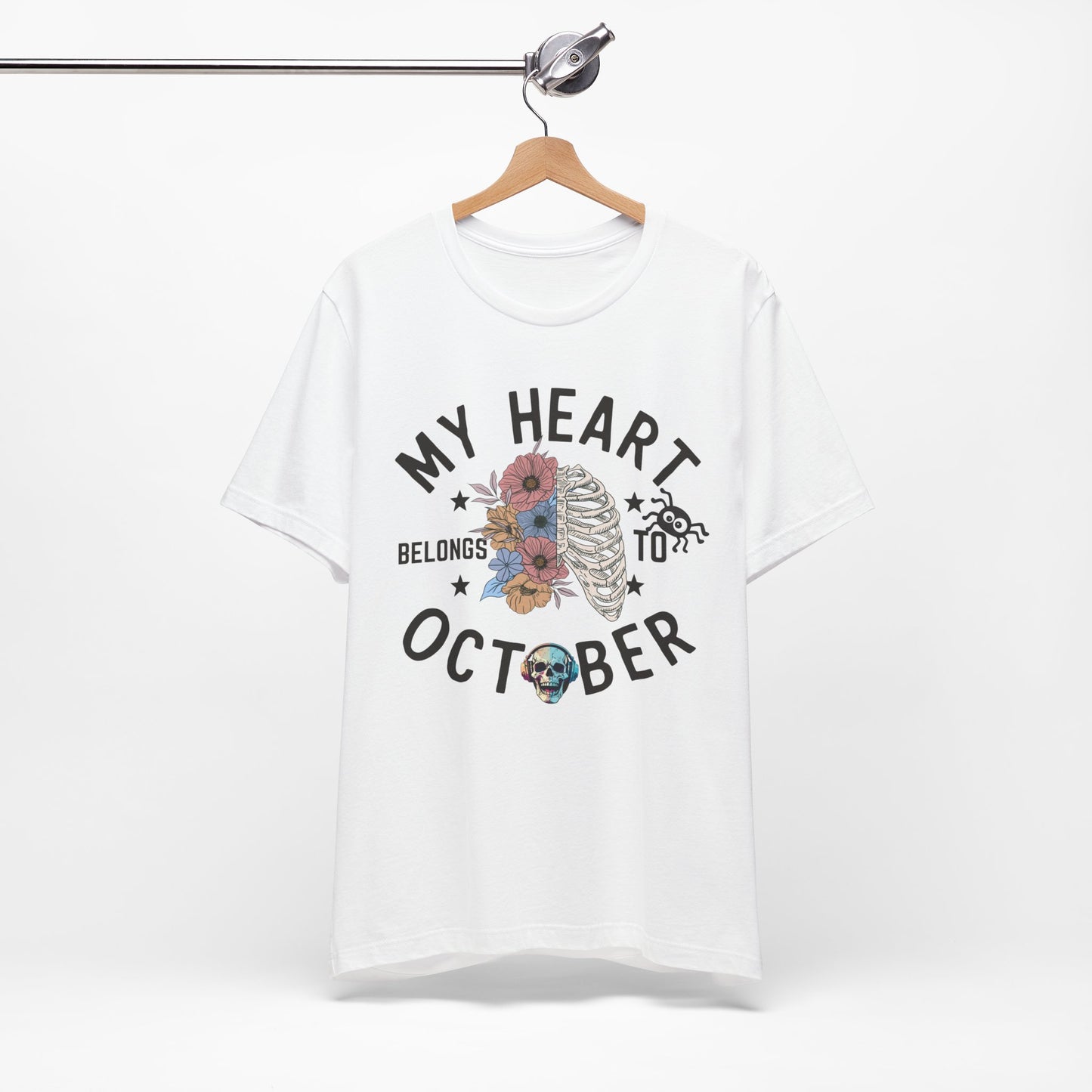 My Heart Belongs To October Halloween T-shirt, Happy Halloween T-shirt, Trick Or Treat T-shirt, Halloween T-shirt, Cool Halloween T-shirt, Spooky T-shirt,