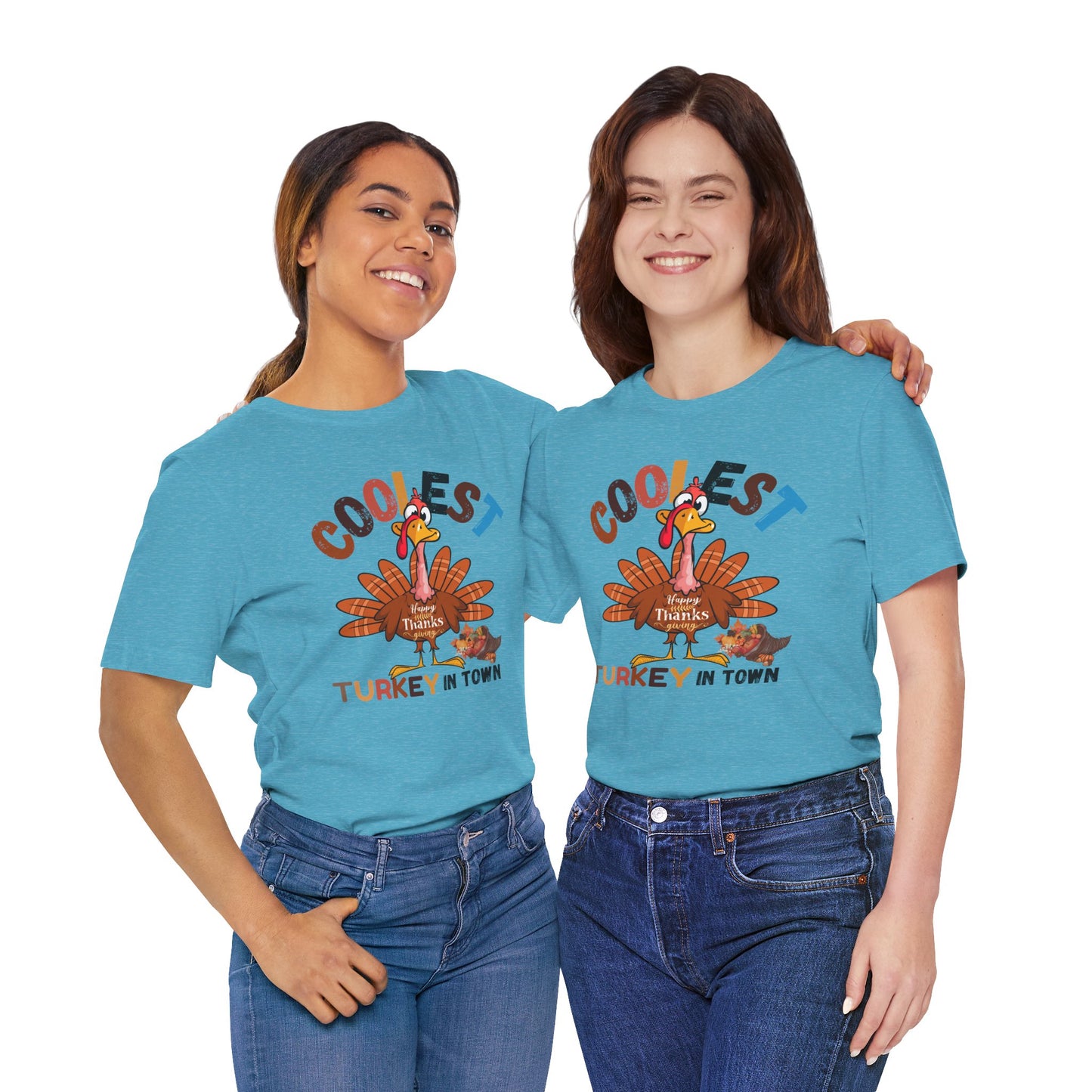 Coolest Turkey InTown T-shirt, Happy Thanksgiving T-shirt, Happy thanksgiving 2024 T-shirt, Thanksgiving Gift,Turkey Shirt, Family Thanksgiving, Holiday Outfit.