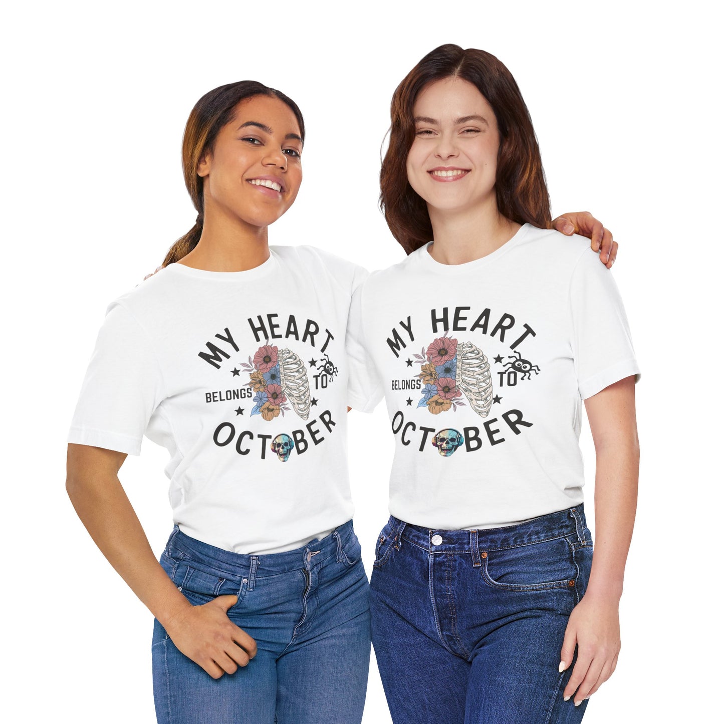 My Heart Belongs To October Halloween T-shirt, Happy Halloween T-shirt, Trick Or Treat T-shirt, Halloween T-shirt, Cool Halloween T-shirt, Spooky T-shirt,