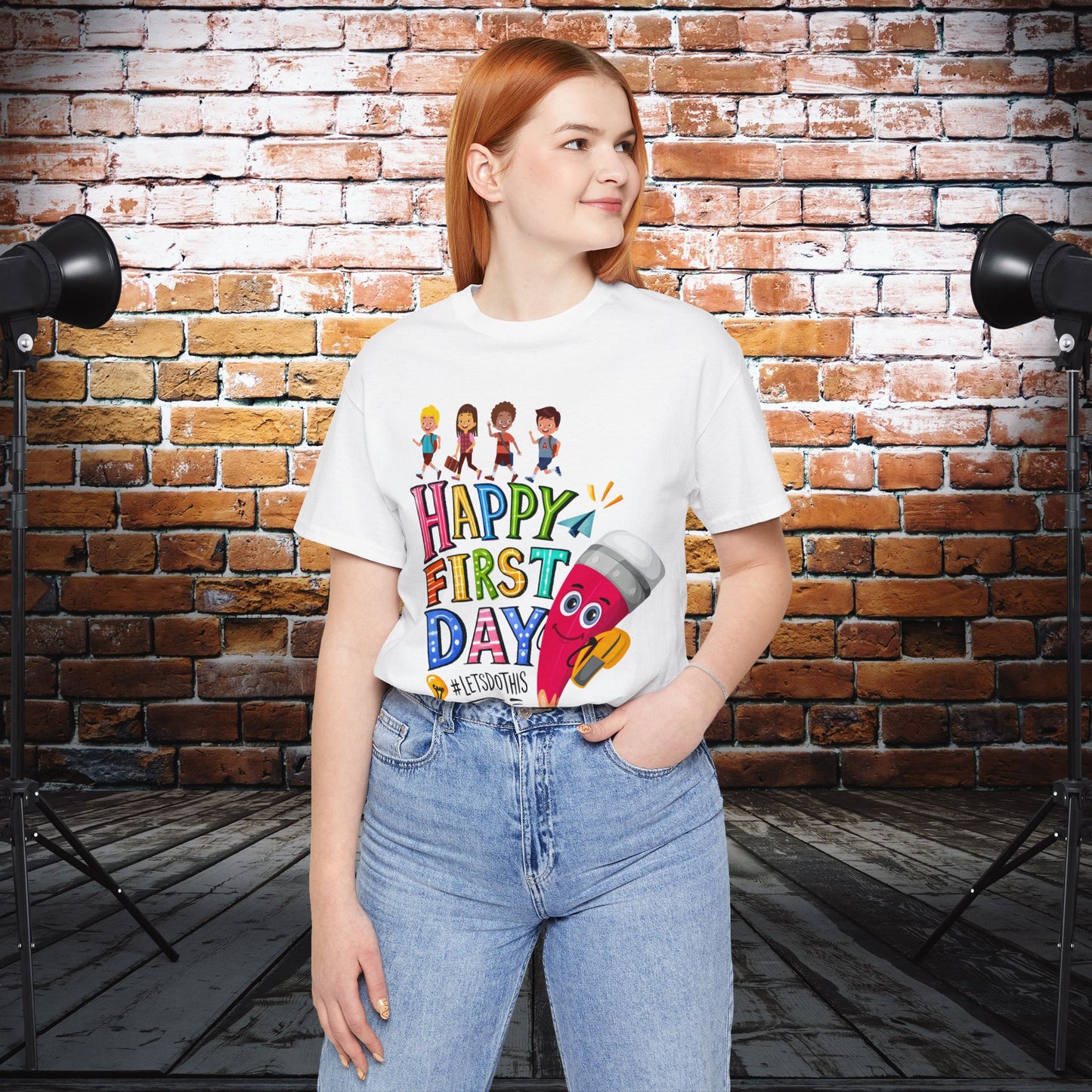 Happy First day T-Shirt, Hello Teacher T-Shirt, Back To School T-Shirt, Teach Love Inspire Teacher Shirt, Teacher Back To school unisex jersey short sleeve.First Day Vibes T-Shirt.