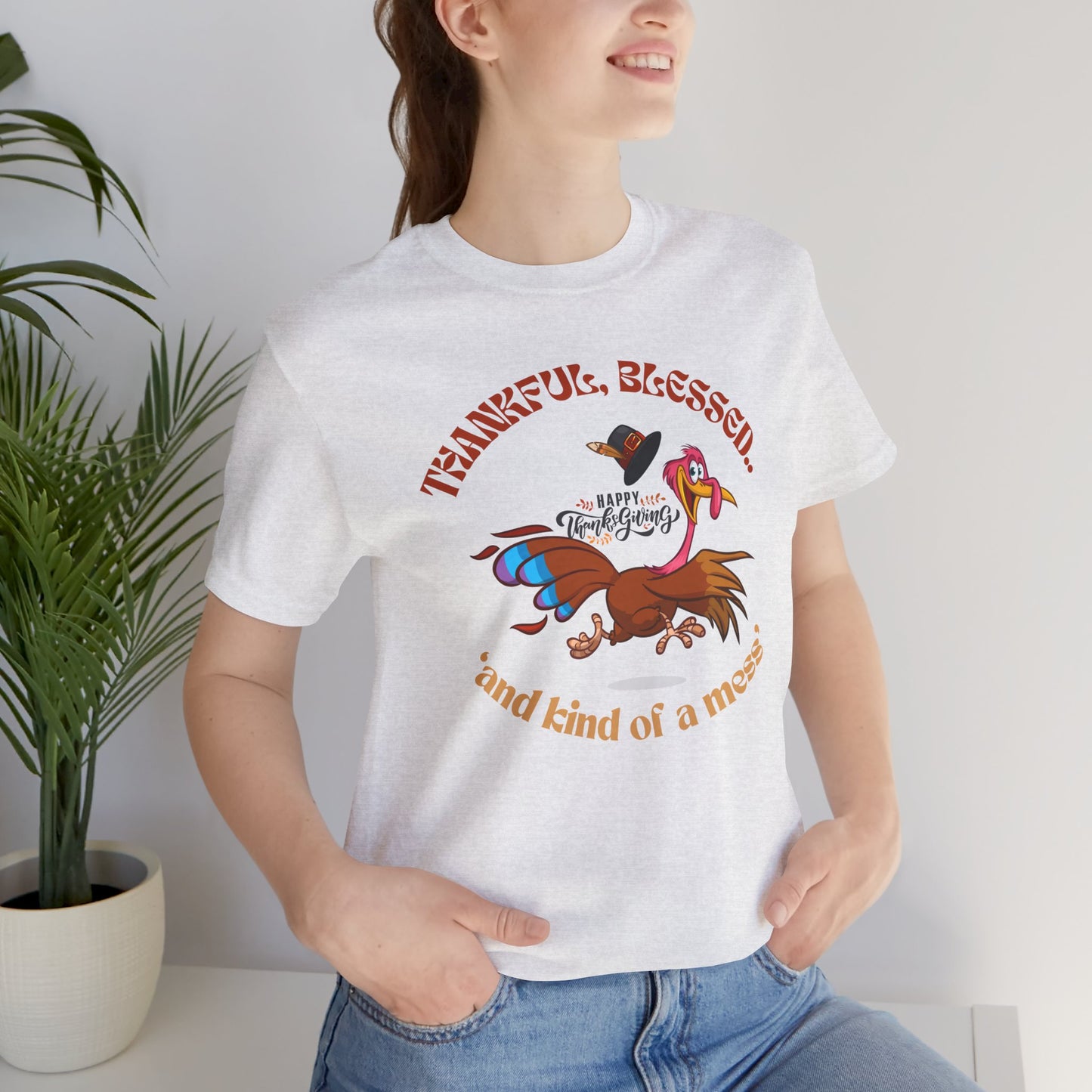 Thankful Blessed T-shirt, Happy Thanksgiving T-shirt, Happy Thanksgiving T-shirt, Happy thanksgiving 2024 T-shirt, Thanksgiving Gift,Turkey Shirt, Family Thanksgiving, Holiday Outfit.