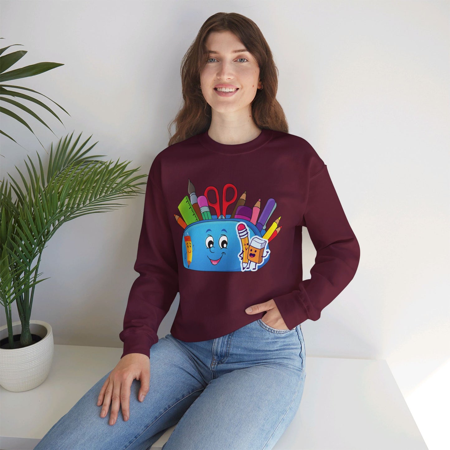 We Love Teachers Sweatshirt, Back To school unisex heavy blend crewneck sweatshirt, Teacher Back To school  Sweatshirt. First Day Vibes Sweatshirt.