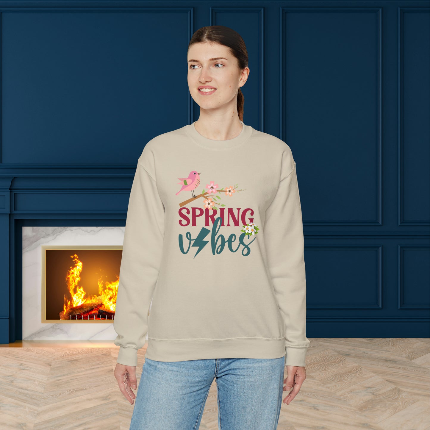 Spring Vibes Unisex Crewneck Sweatshirt