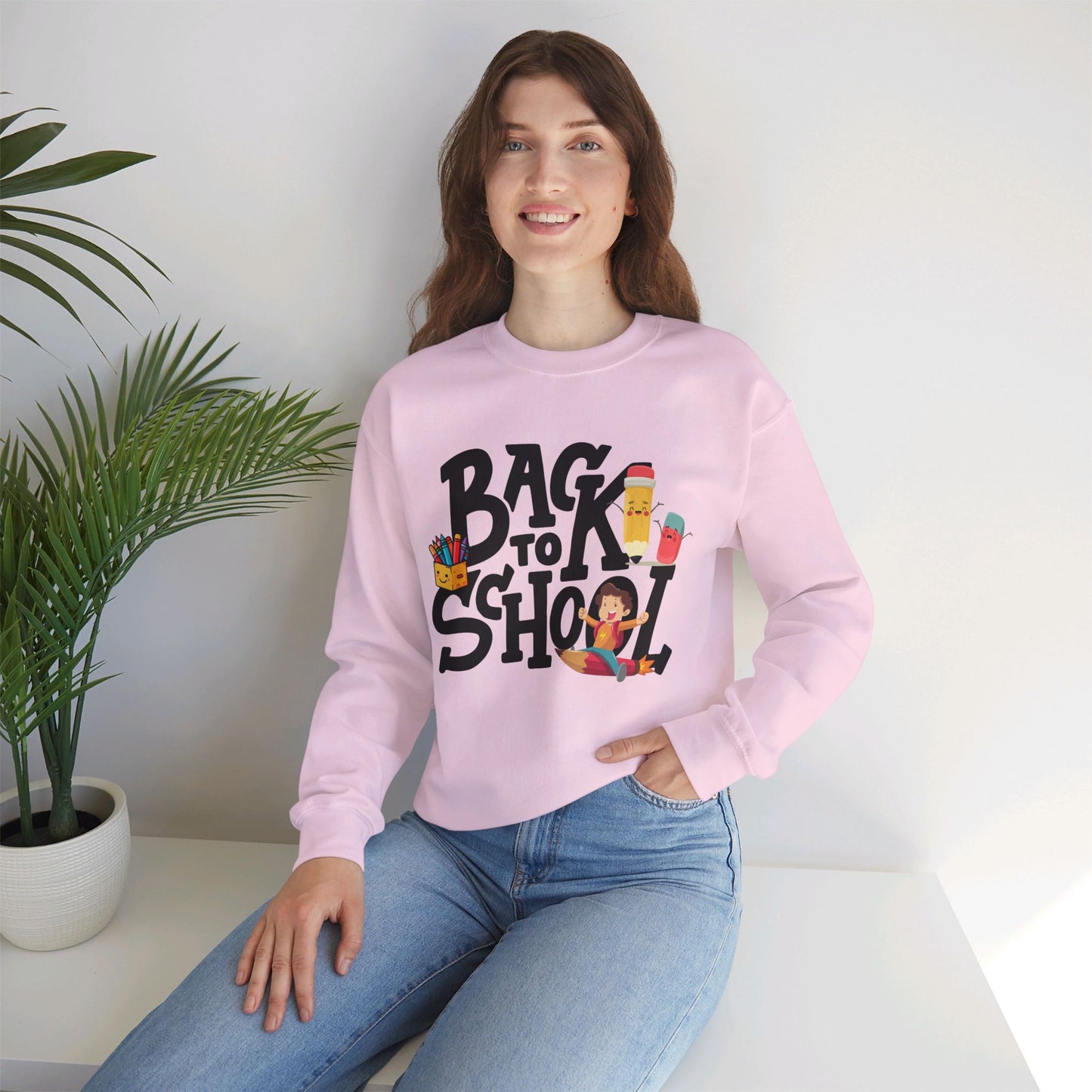 Back To school unisex heavy blend crewneck sweatshirt, We Love Teachers Sweatshirt,Teacher Back To school  Sweatshirt. First Day Vibes Sweatshirt.