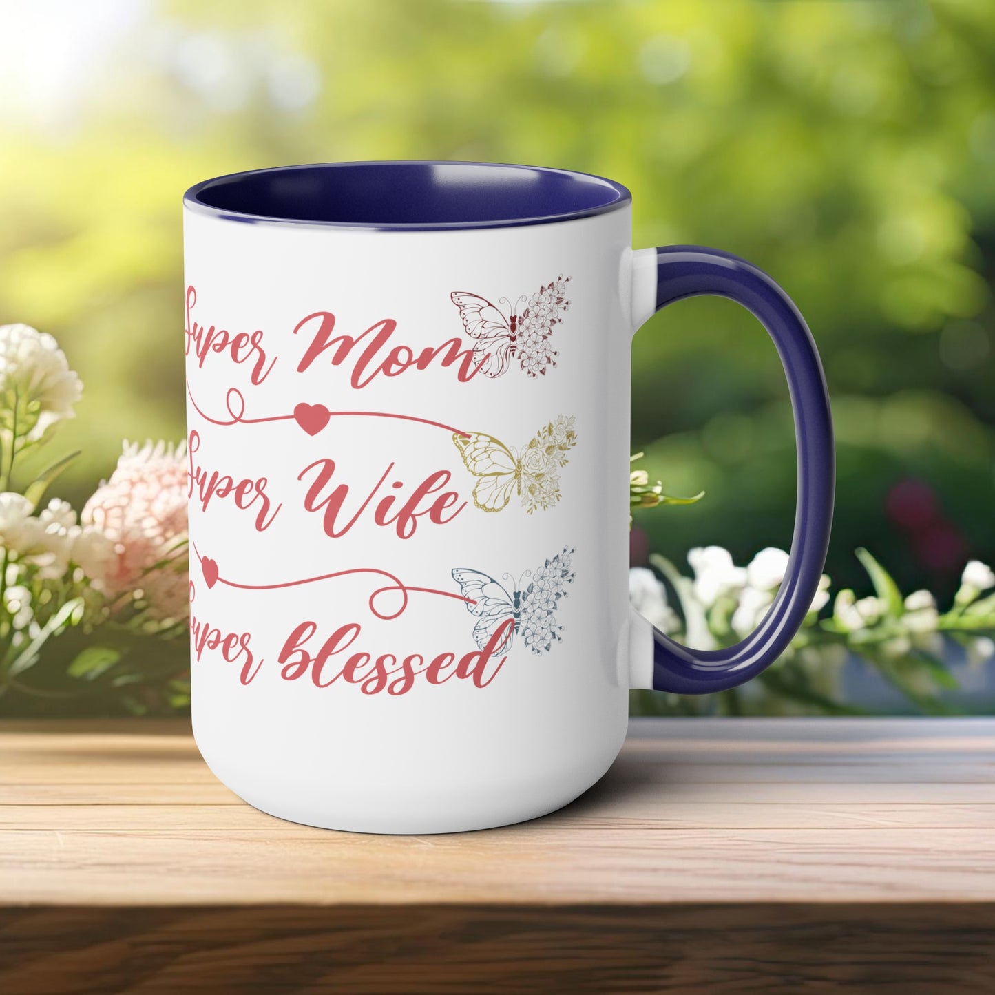 Happy Mother's dayTow-Tone Coffee Mug.15oz, Gift for mom, Mama's Coffee Mug