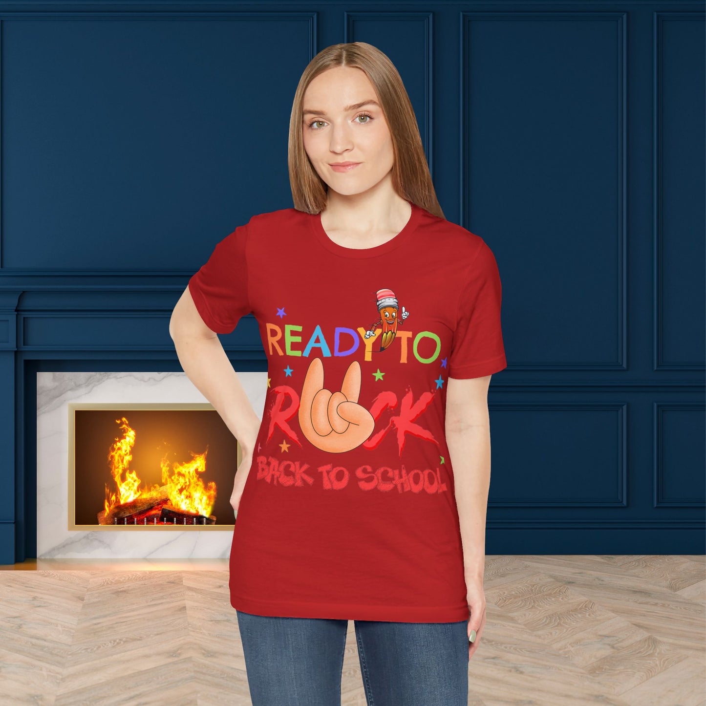 Ready To Rock T-Shirt, Back To School T-Shirt, Teach Love Inspire Teacher Shirt, Teacher Back To school unisex jersey short sleeve.First Day Vibes T-Shirt.
