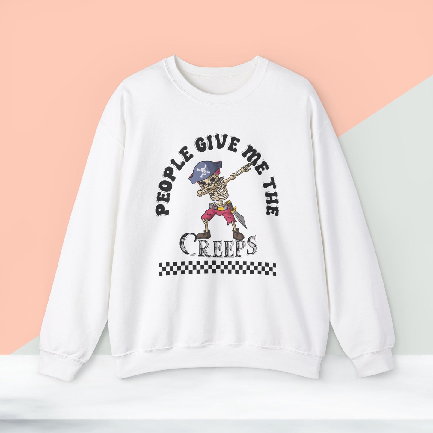 People Give Me The Creeps Sweatshirt, Happy Halloween Sweatshirt - Unisex Heavy Blend Crewneck, Halloween Sweatshirt, Cute Spooky Ghost sweatshirt.