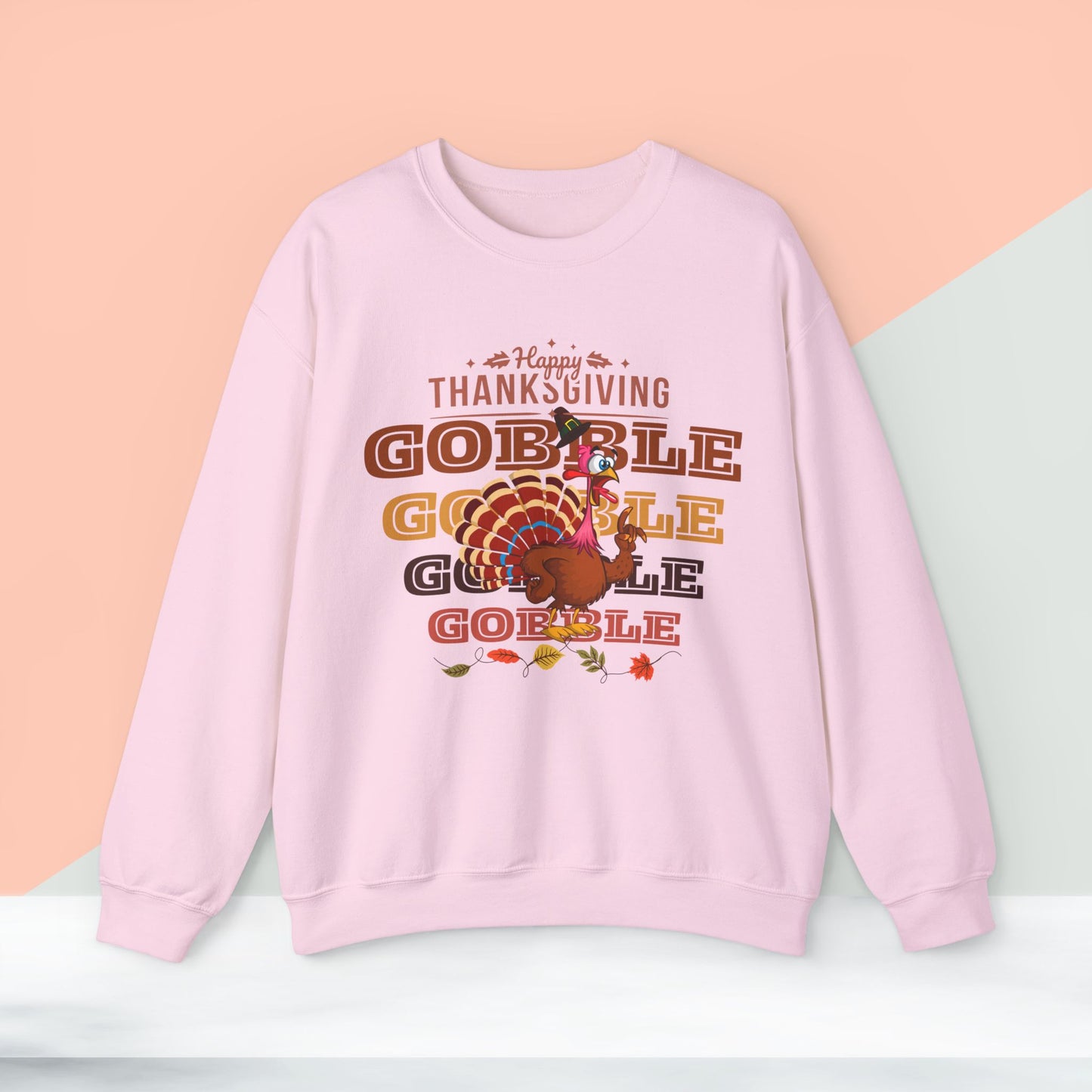 Gobble Sweatshirt, HappyThanksgiving Sweatshirt - Unisex Heavy Blend, Happy Thanksgiving2024 Sweatshirt, Thanksgiving Gift, Festive Sweatshirt.