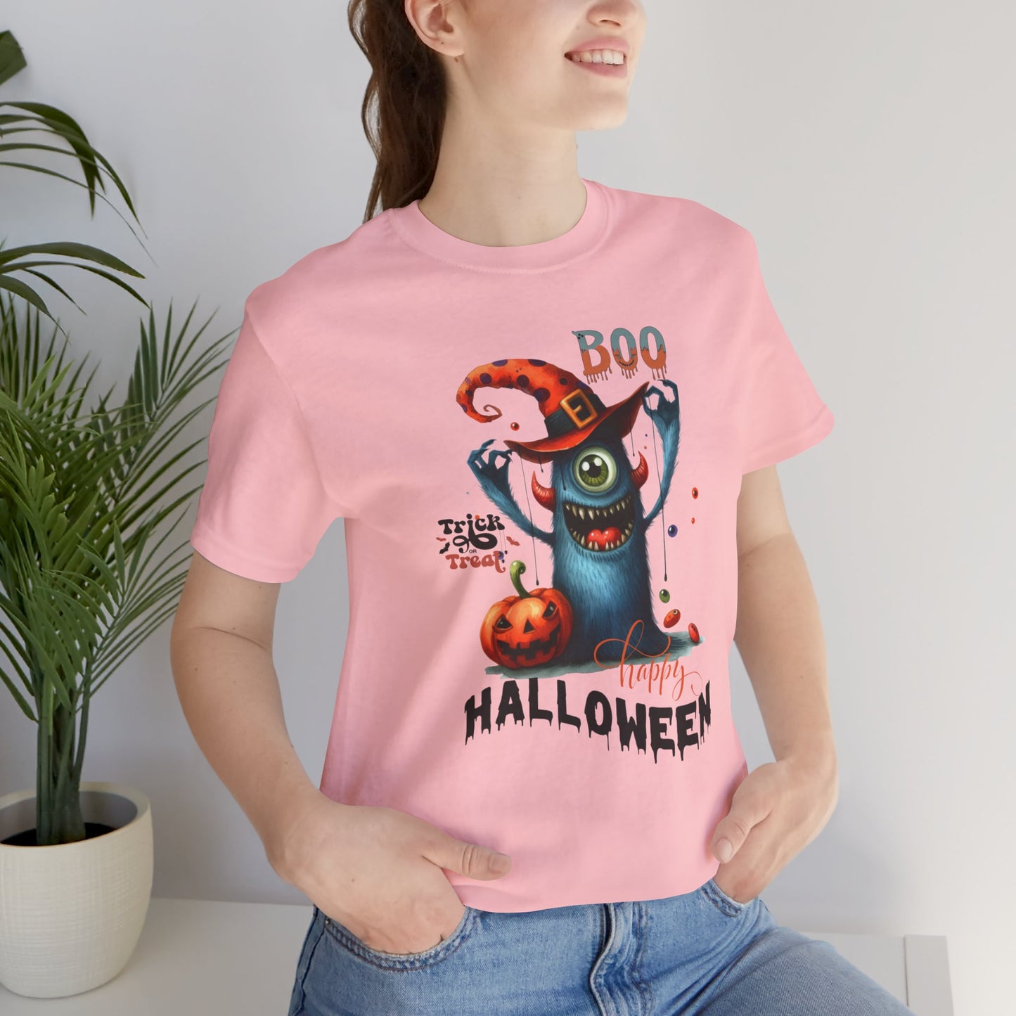 Boo Happy Halloween T-shirt, Happy Halloween T-shirt, Trick Or Treat T-shirt, Halloween T-shirt, Cool Halloween T-shirt, Spooky T-shirt,