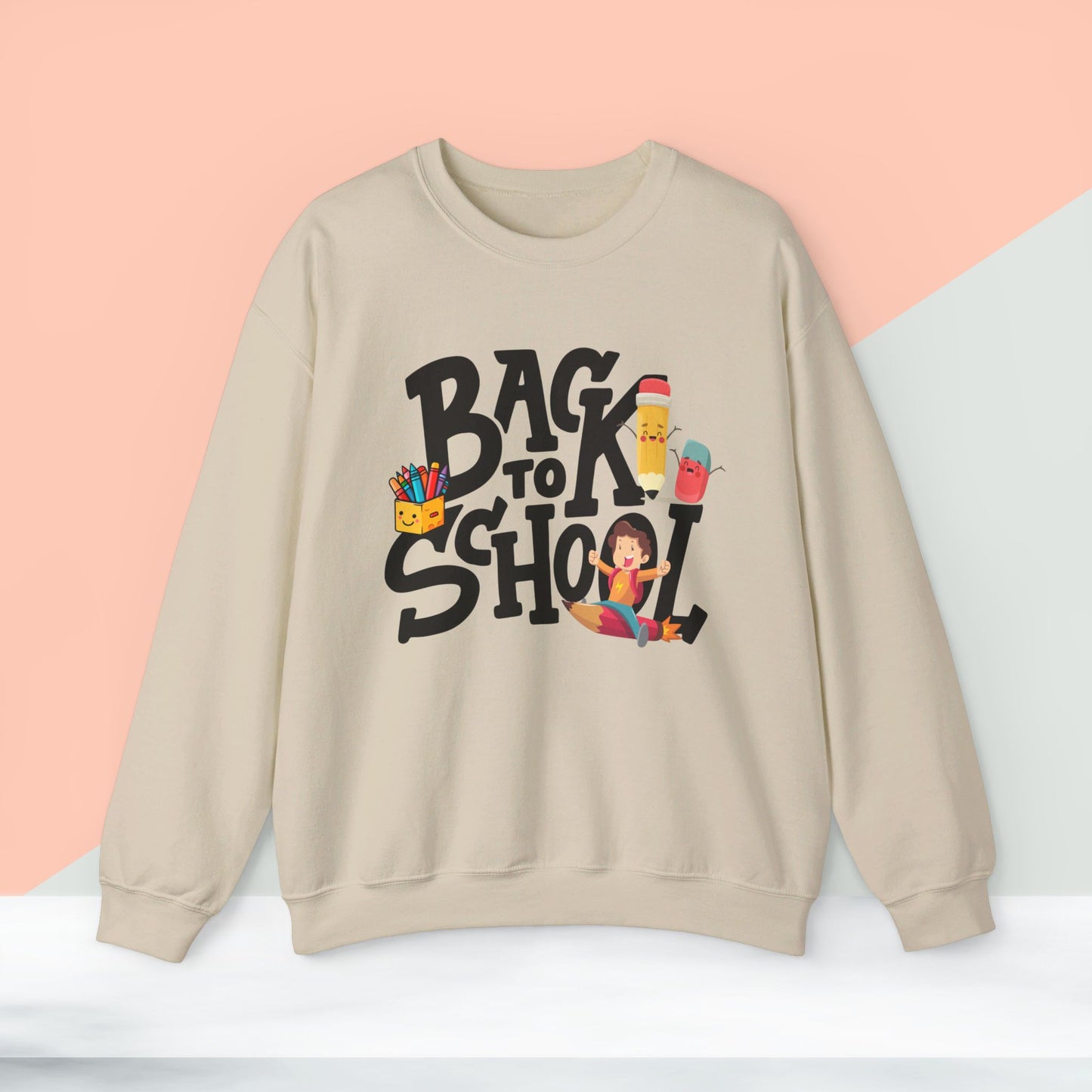 Back To school unisex heavy blend crewneck sweatshirt, We Love Teachers Sweatshirt,Teacher Back To school  Sweatshirt. First Day Vibes Sweatshirt.