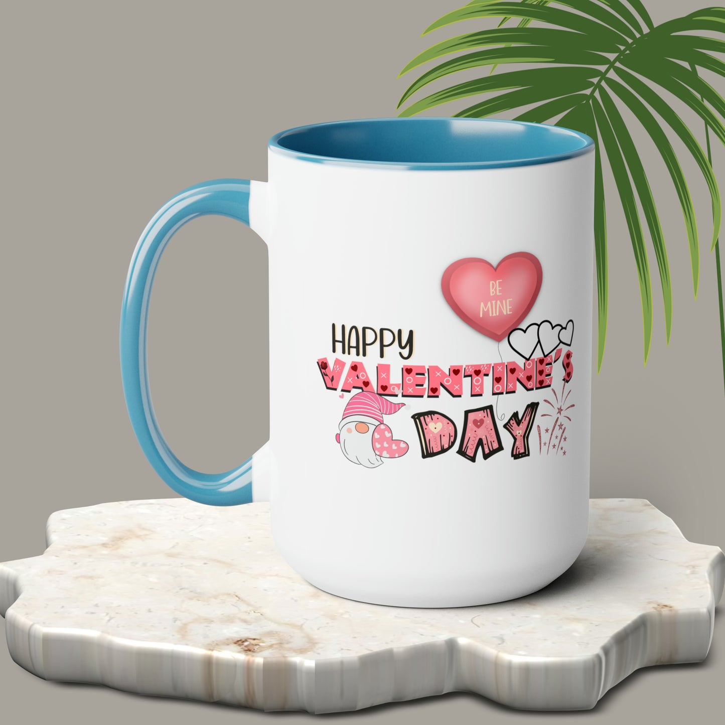 Happy valentines day Two-Tone Coffee Mugs, 15oz