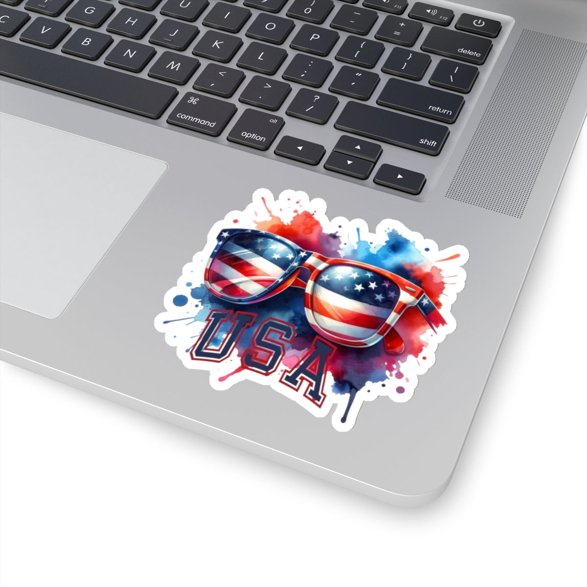 Happy 4th Of July Kiss-Cut Stickers, America, Flag, Peace Love America. Proud To Be An American, Red White Blue stickers. USA Stickers.