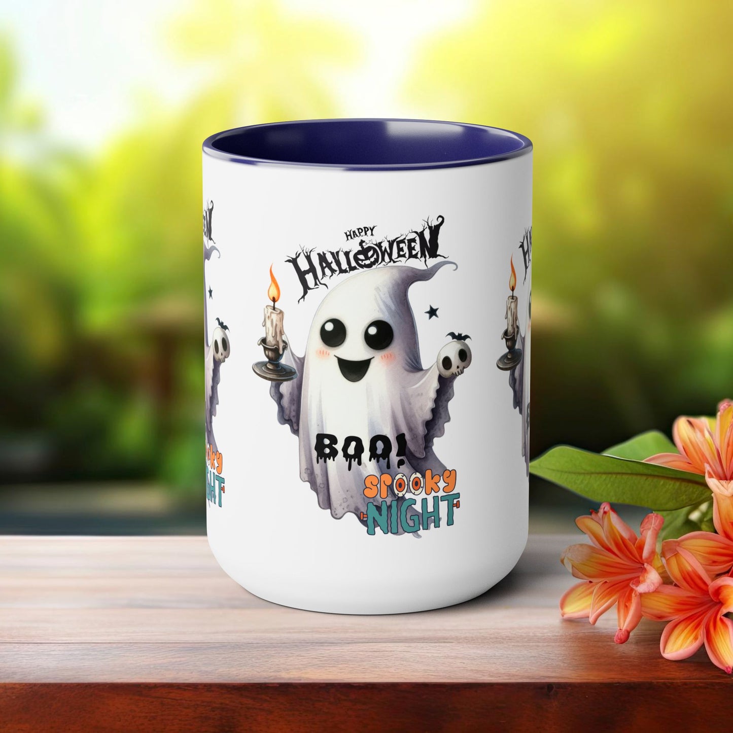 Spooky Night Halloween Coffee Mug,  Let's Go Halloween Coffee Mug, Trick or Treat Halloween Coffee Mug, Cute Skeleton Coffee Mug, Spooky Season Halloween Coffee Mug.