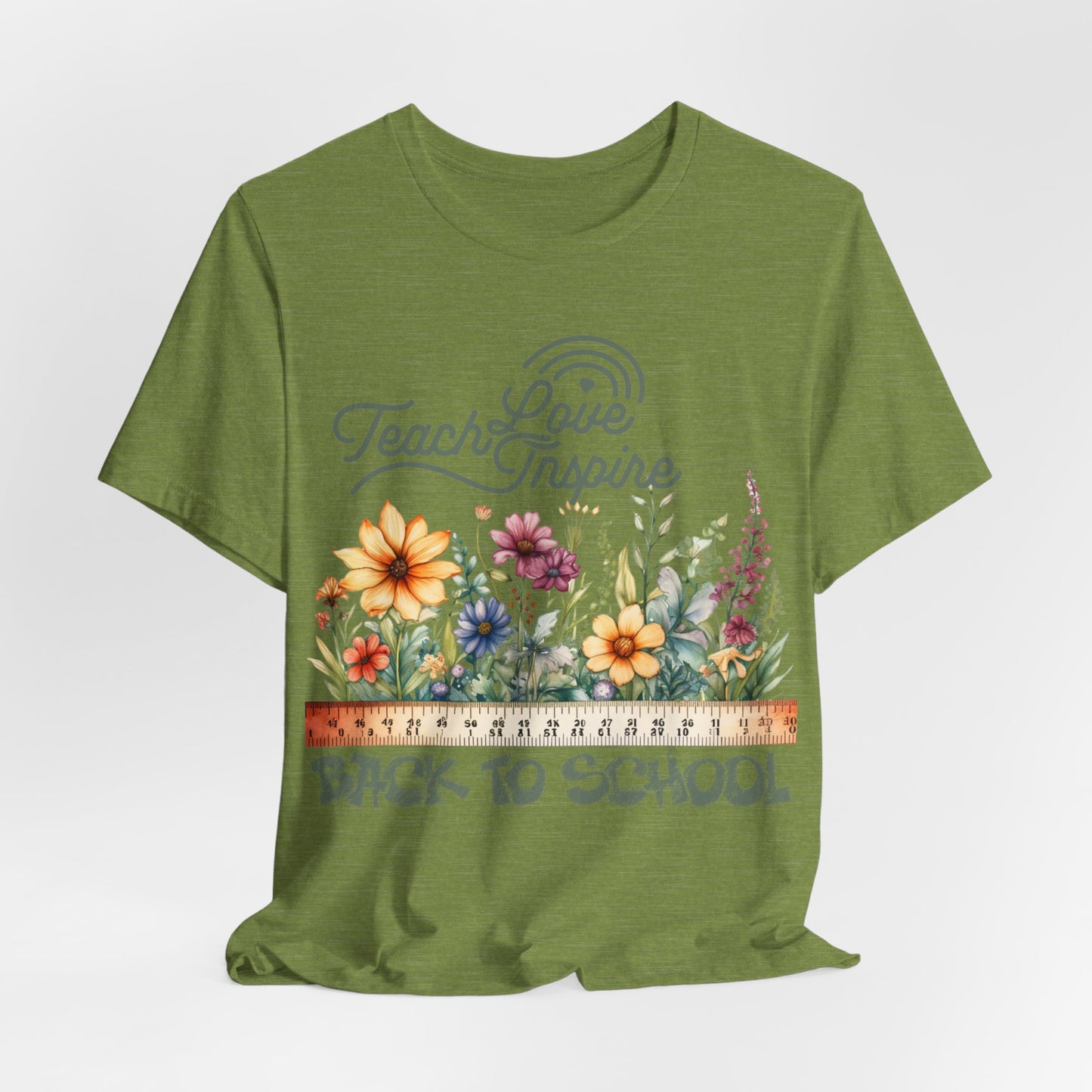 Love Teach Inspire T-Shirt, Back To School T-Shirt, Teacher Back To school unisex jersey short sleeve.First Day Vibes T-Shirt.
