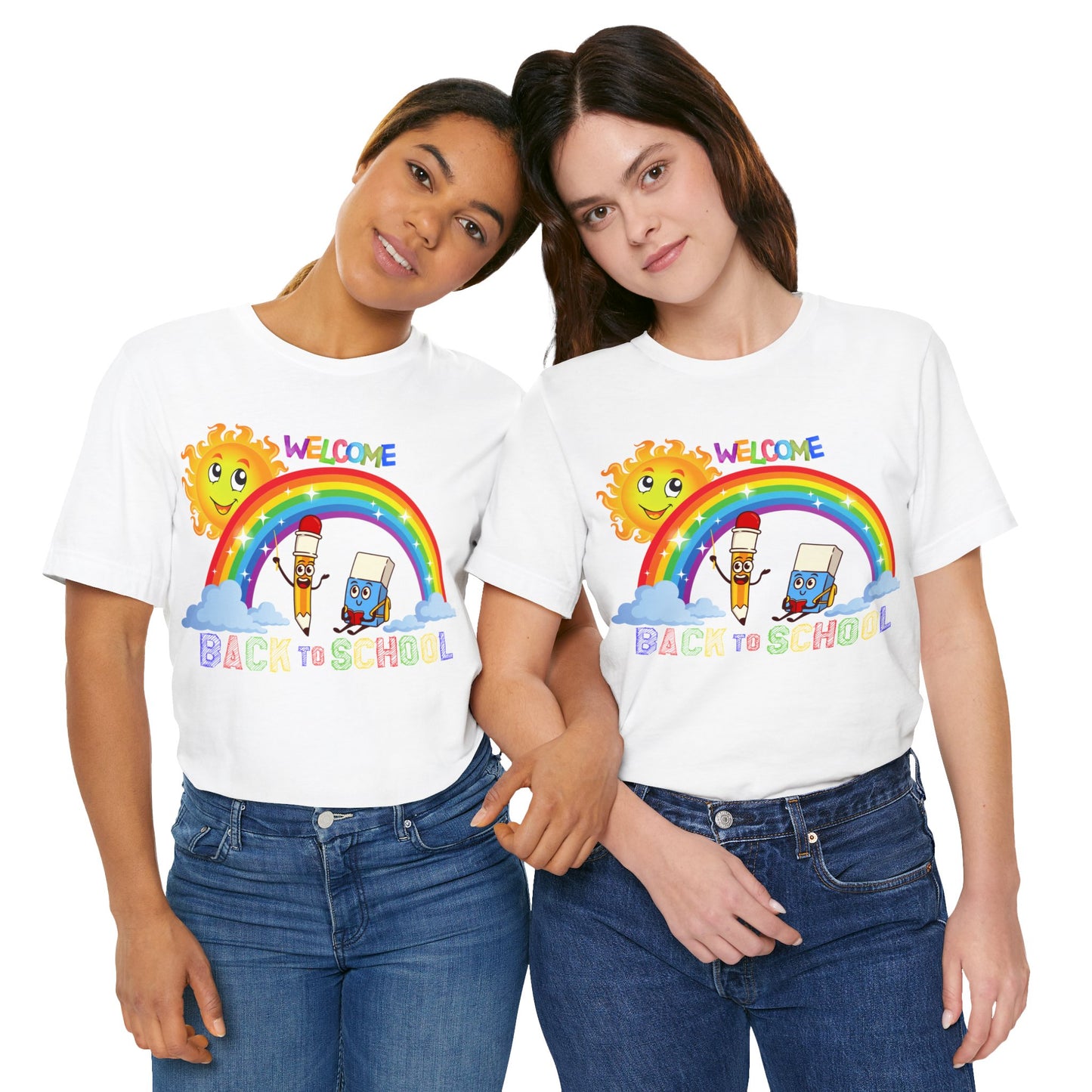 Welcome Back To School T-Shirt, Hello Teacher T-Shirt, Back To School T-Shirt, Teach Love Inspire Teacher Shirt, Teacher Back To school unisex jersey short sleeve.First Day Vibes T-Shirt.