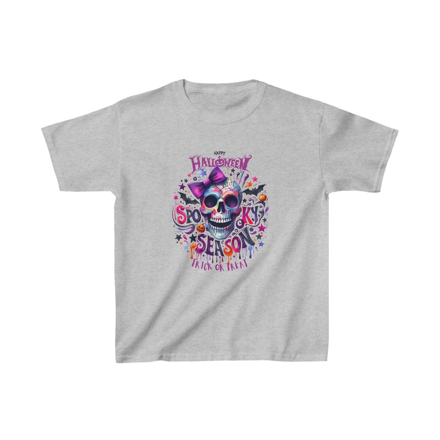 Happy Halloween Kids Shirt, Stay Spooky Halloween Kids Heavy Cotton™ Tee, Spooky Season Kids Shirt, Spooky Vibes Shirt, Trick Or Treat Cotton T-Shirt.