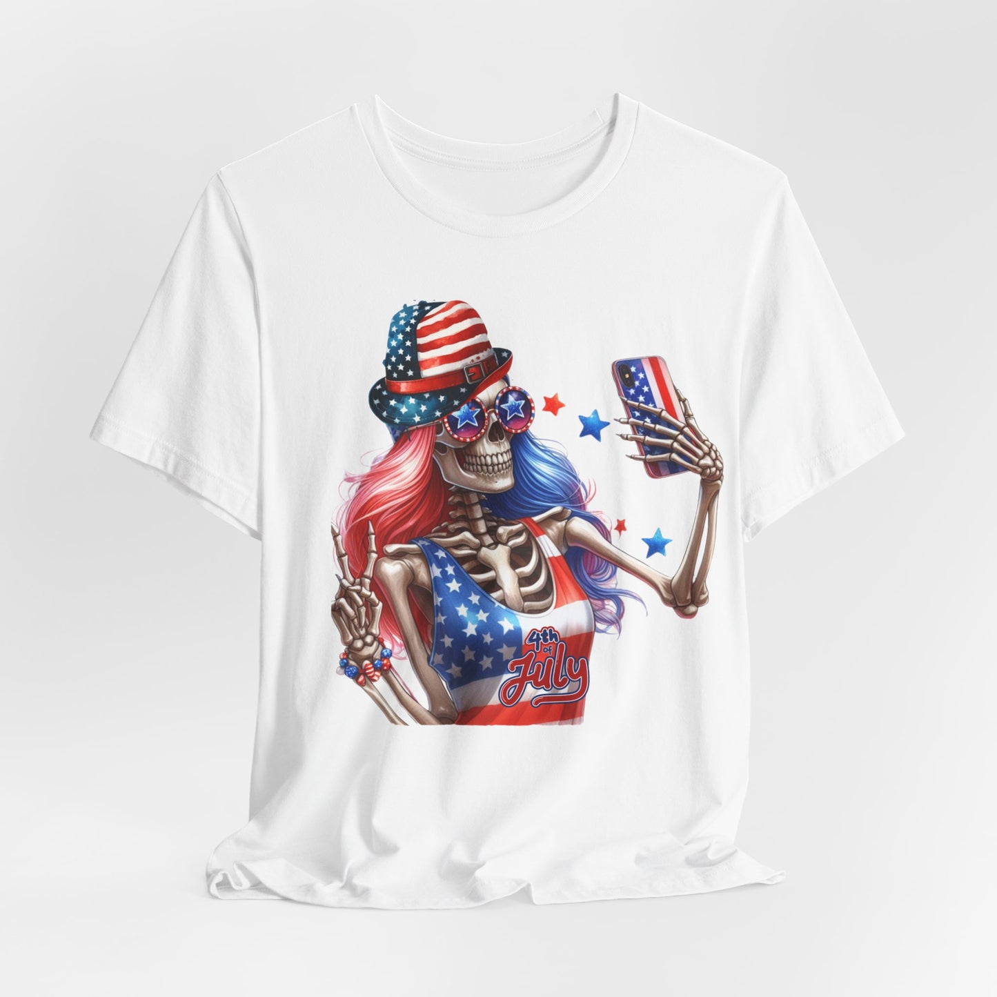 4th of July T-shirt, Red White Blue T-Shirt, Fourth of July unisex jersey short sleeve,  America, Flag, Peace Love America. Proud To Be An American, Red White Blue.